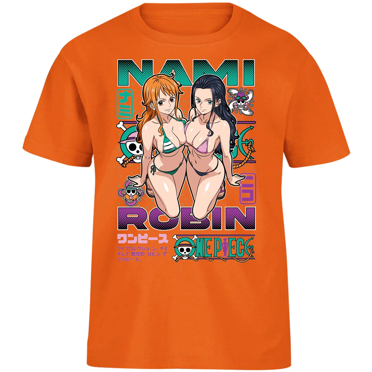 Playera One Piece Nami Y Robin para Niño 15