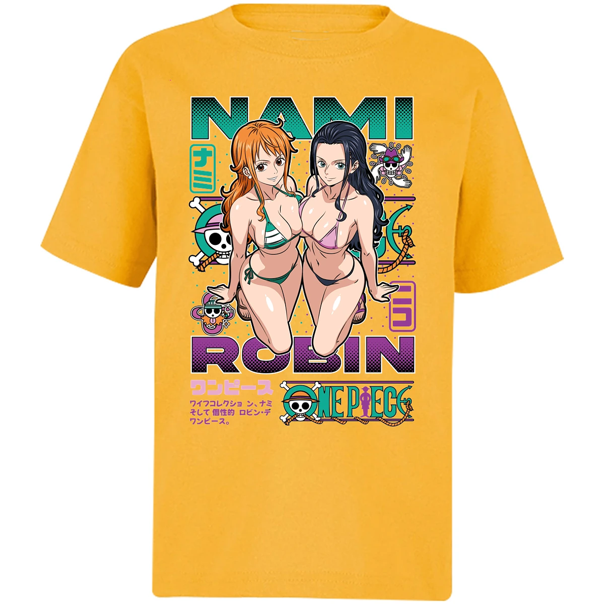 Playera One Piece Nami Y Robin para Niño 13