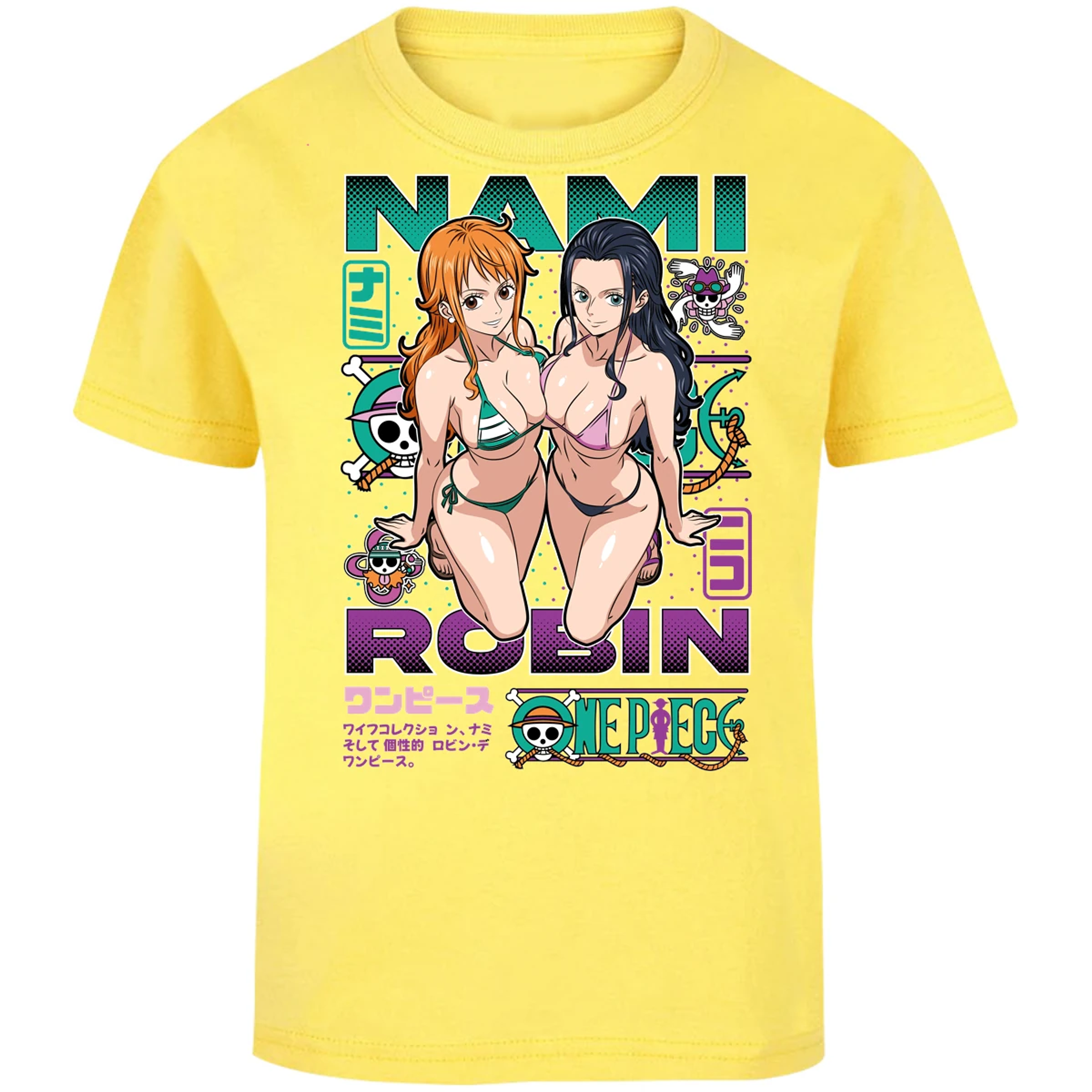 Playera One Piece Nami Y Robin para Niño 29