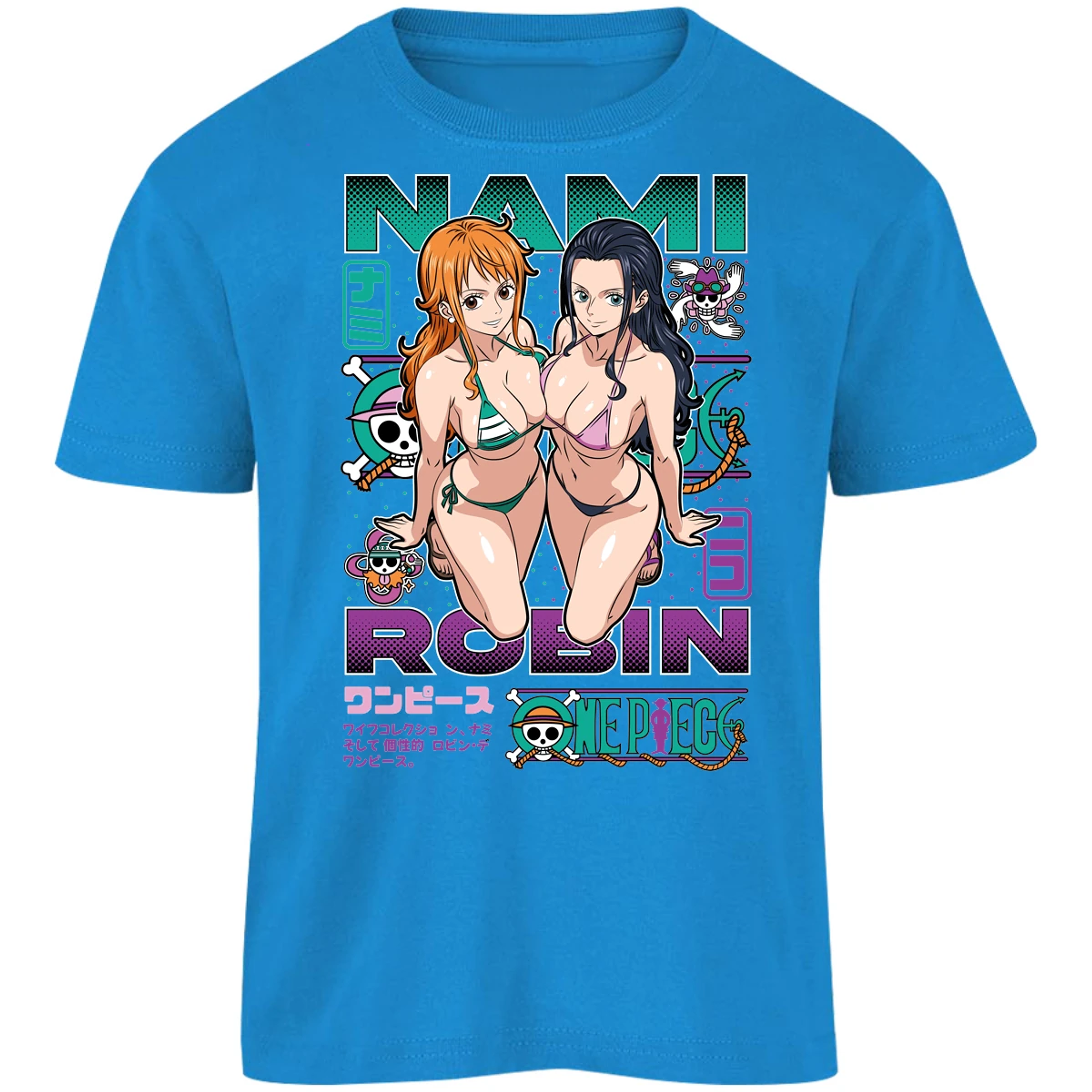 Playera One Piece Nami Y Robin para Niño 21