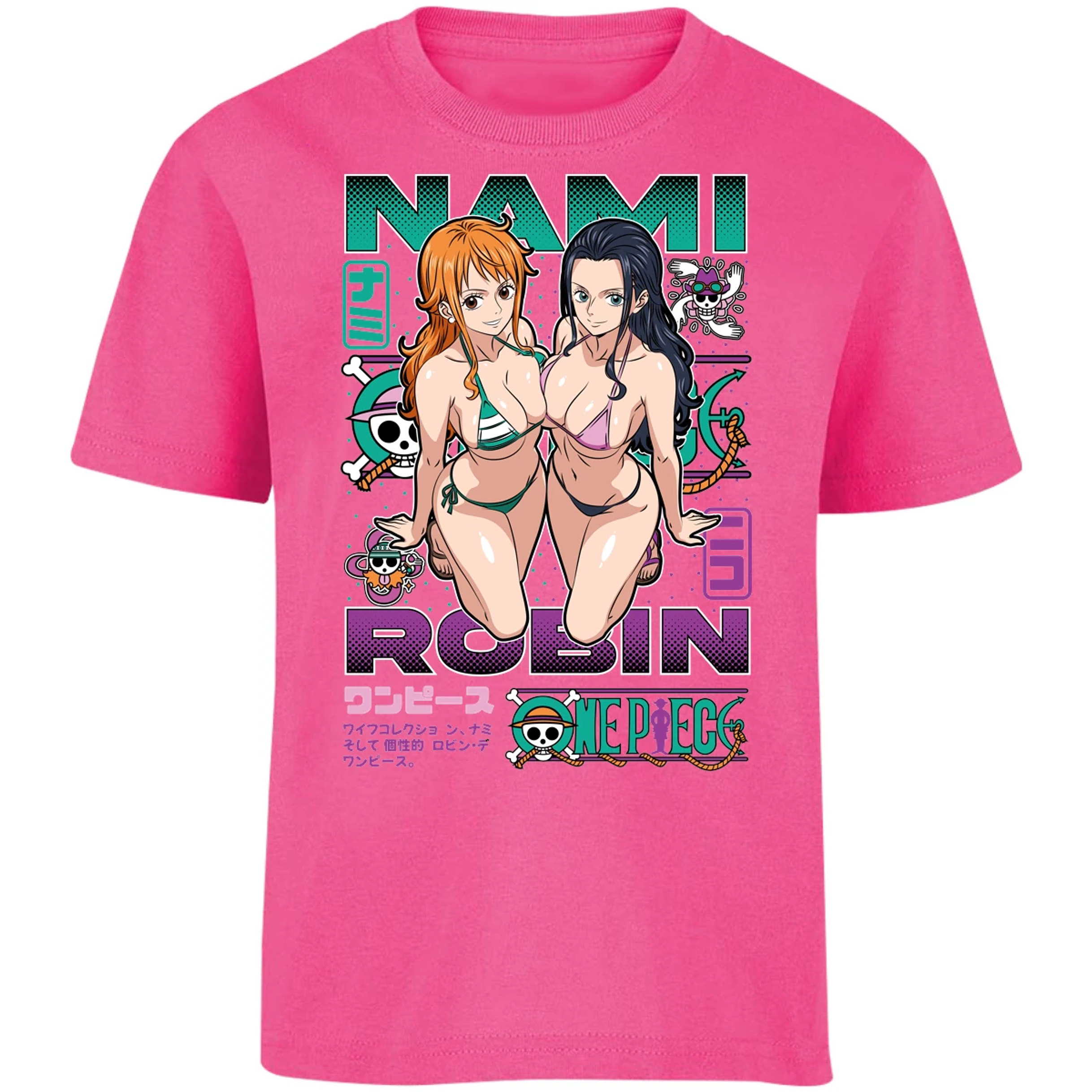 Playera One Piece Nami Y Robin para Niño 27
