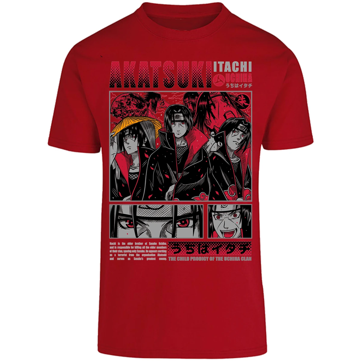 Playera Naruto Diseo De Itachi Uchiha para Adulto 4