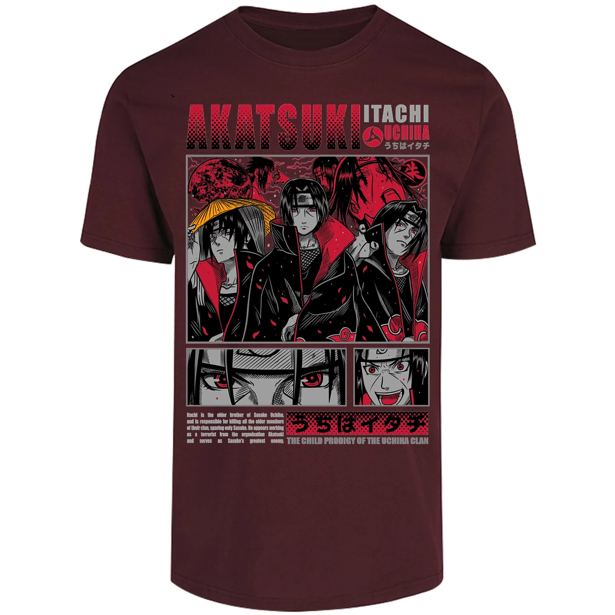 Playera Naruto Diseo De Itachi Uchiha para Adulto 19