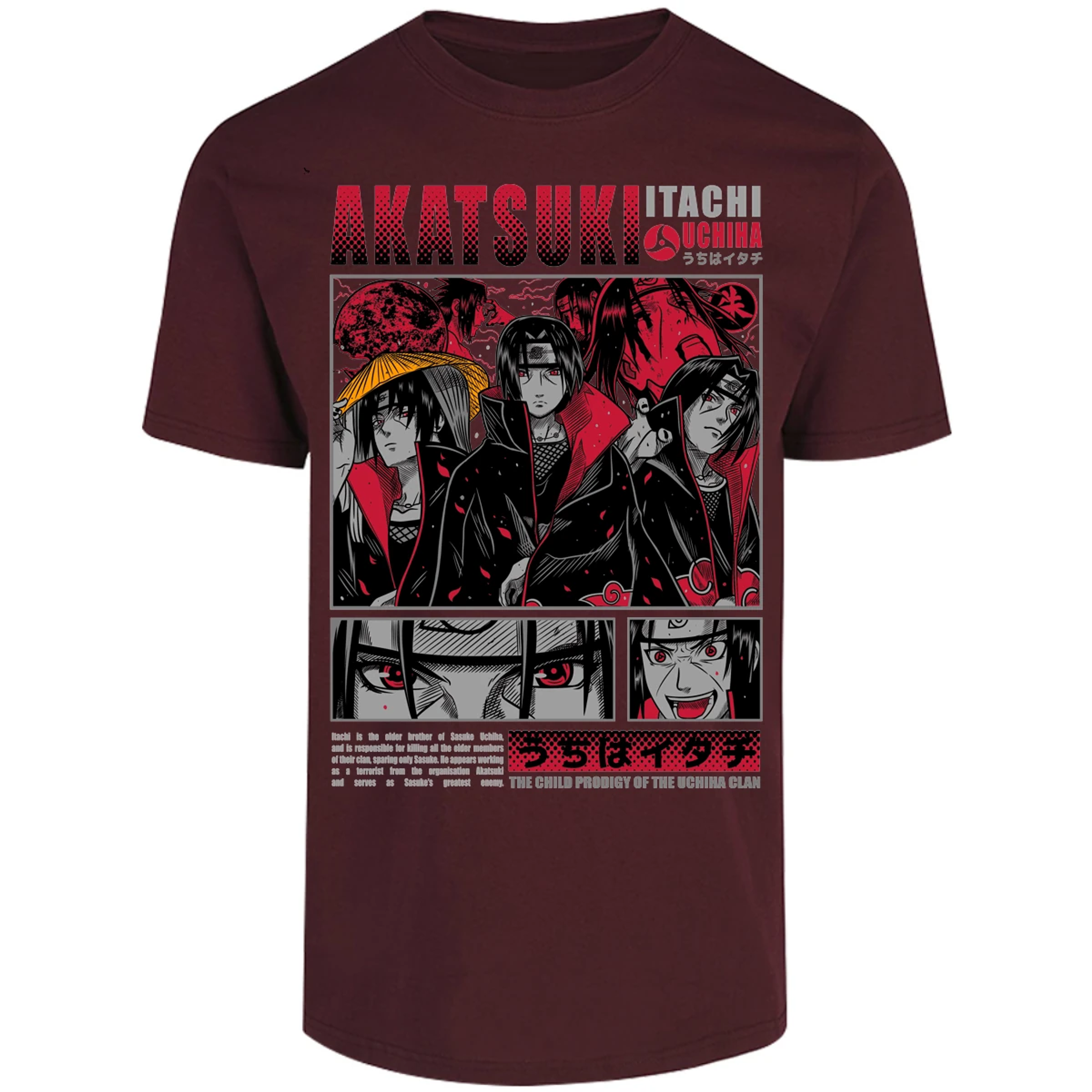 Playera Naruto Diseo De Itachi Uchiha para Adulto 19