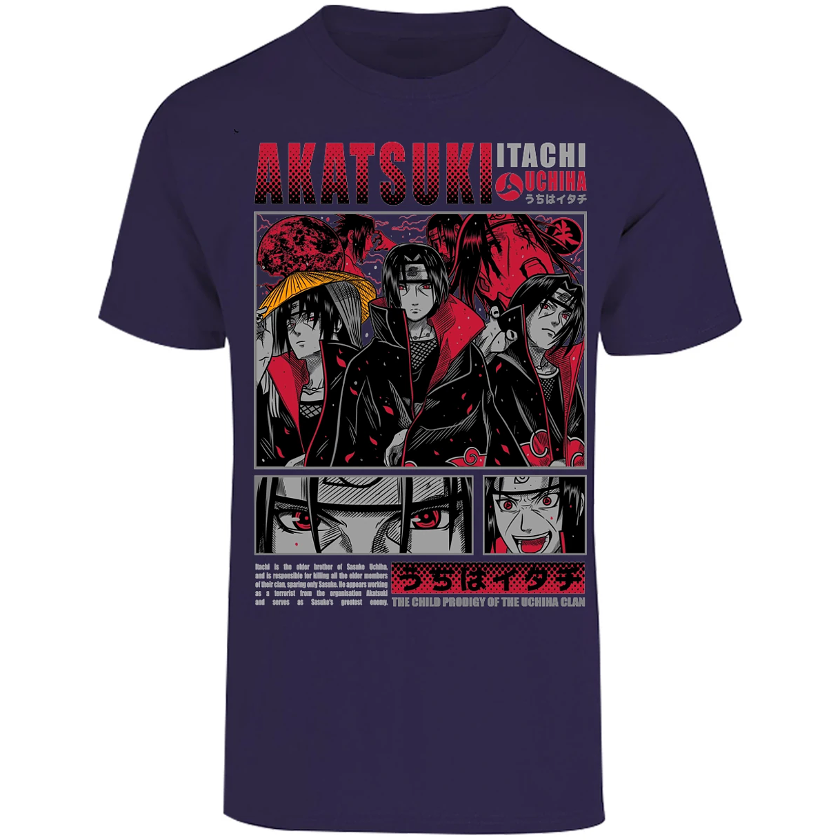 Playera Naruto Diseo De Itachi Uchiha para Adulto 22