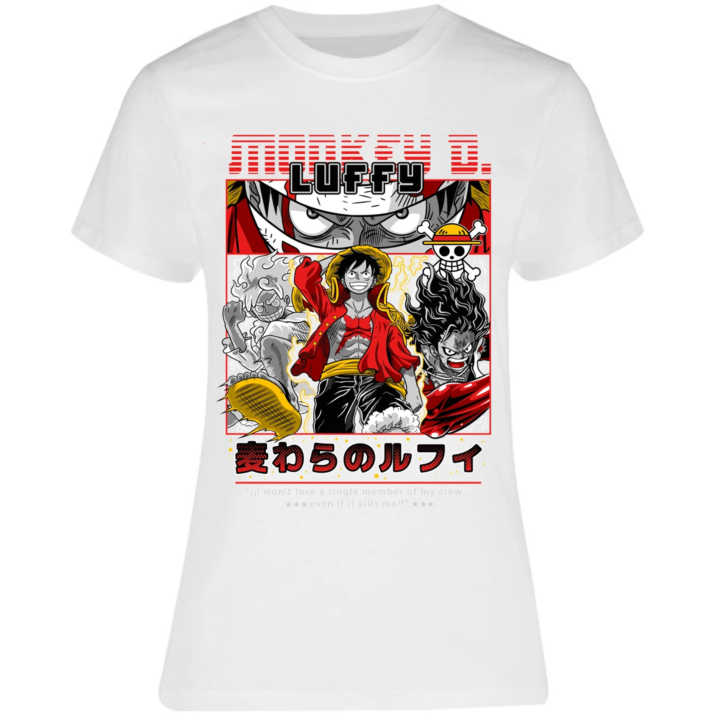 Blusa One Piece Luffy Anime Blusa para Mujer 5