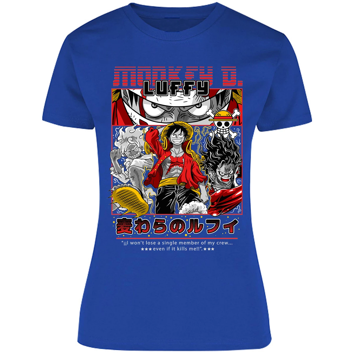 Blusa One Piece Luffy Anime Blusa para Mujer 15