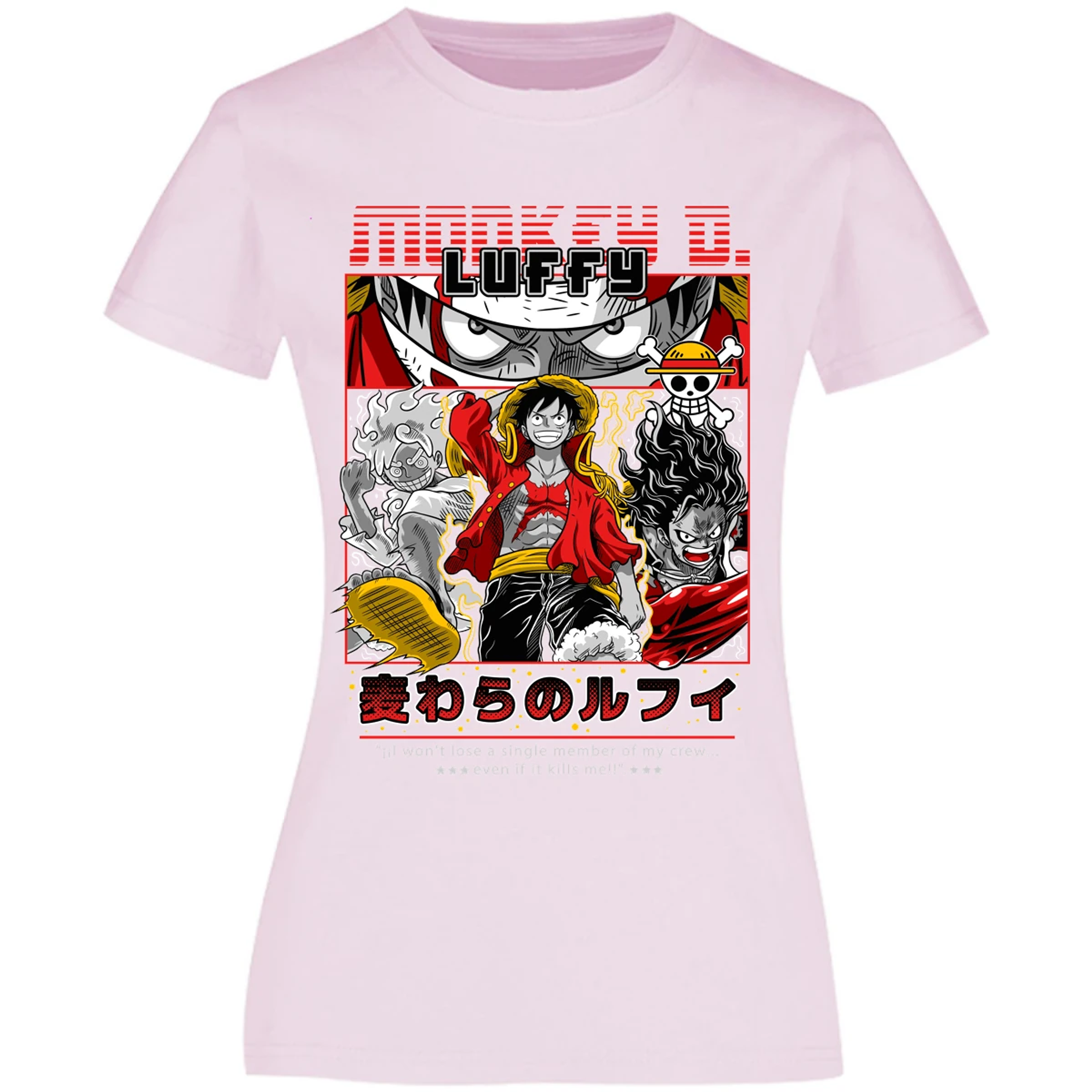 Blusa One Piece Luffy Anime Blusa para Mujer 19