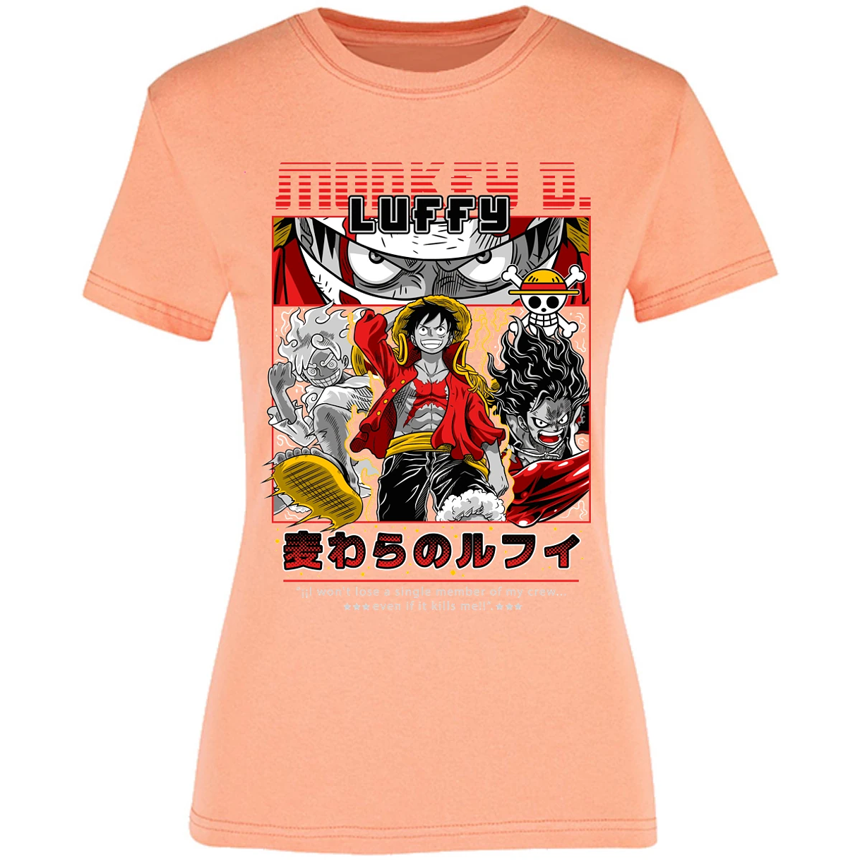Blusa One Piece Luffy Anime Blusa para Mujer 21