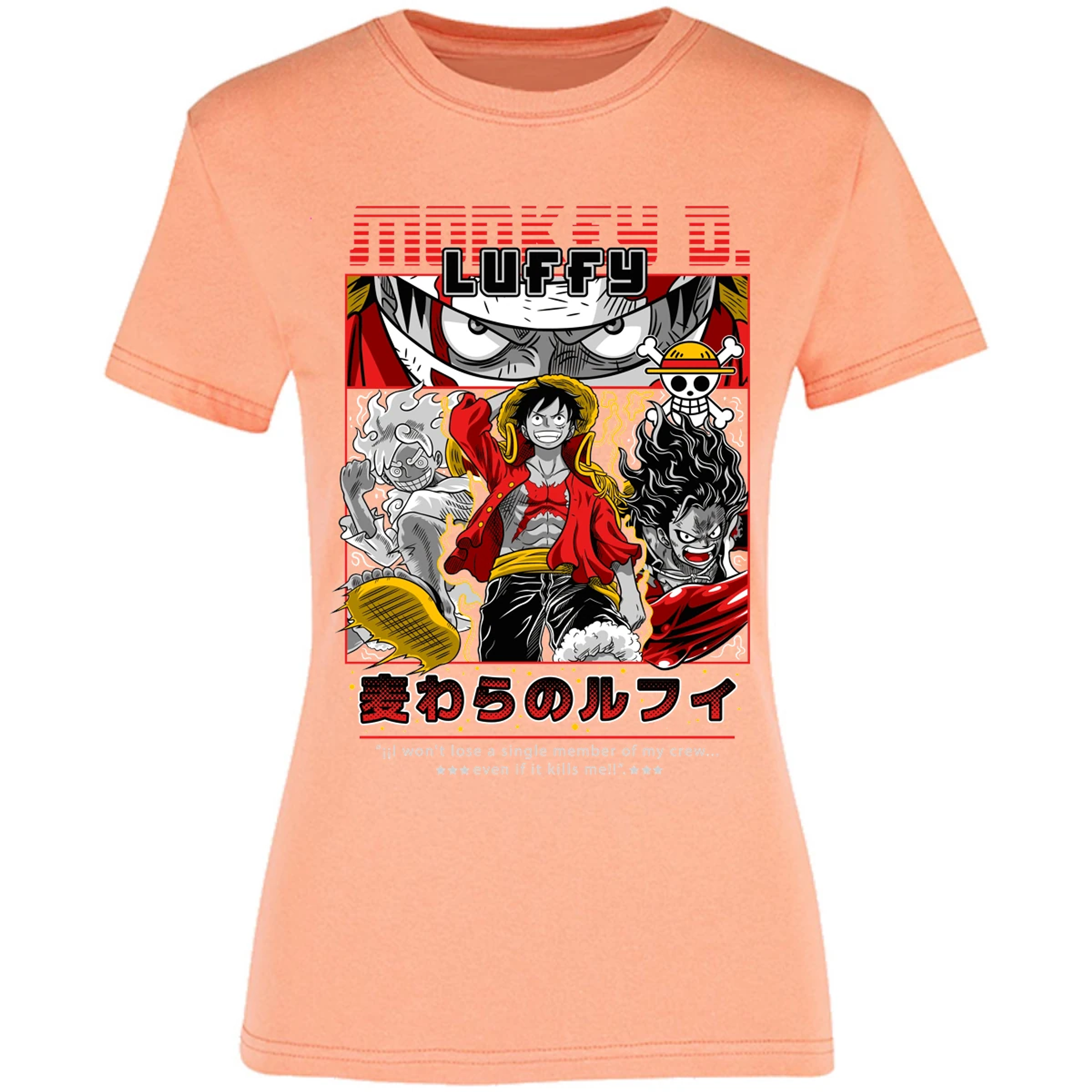 Blusa One Piece Luffy Anime Blusa para Mujer 21