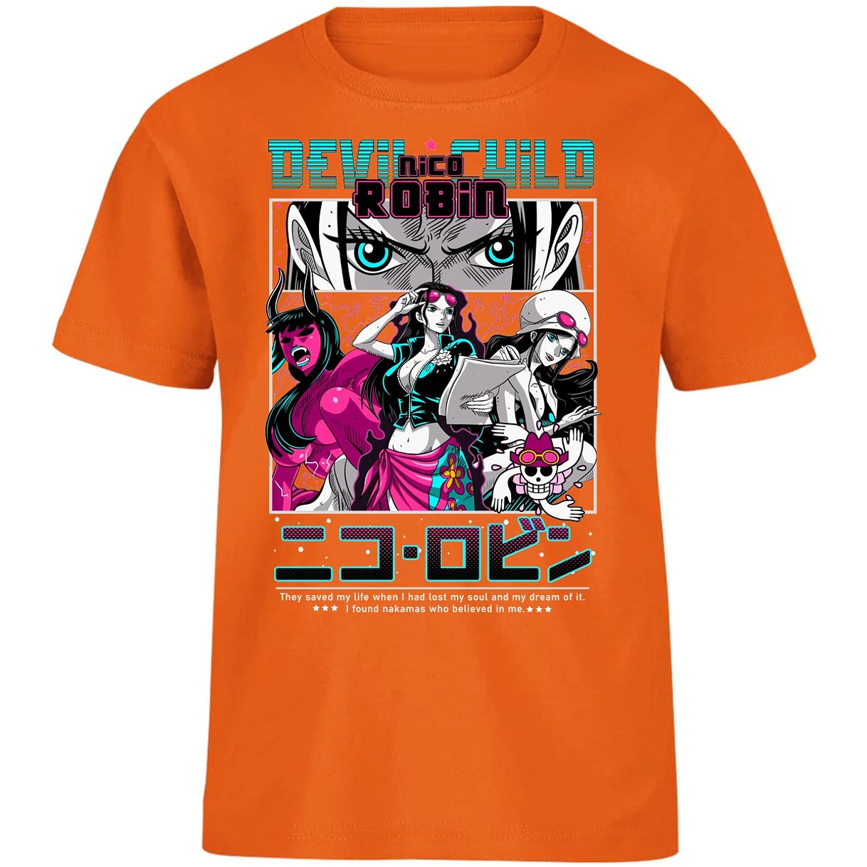 Playera One Piece Nico Robin Anime para Niño 7