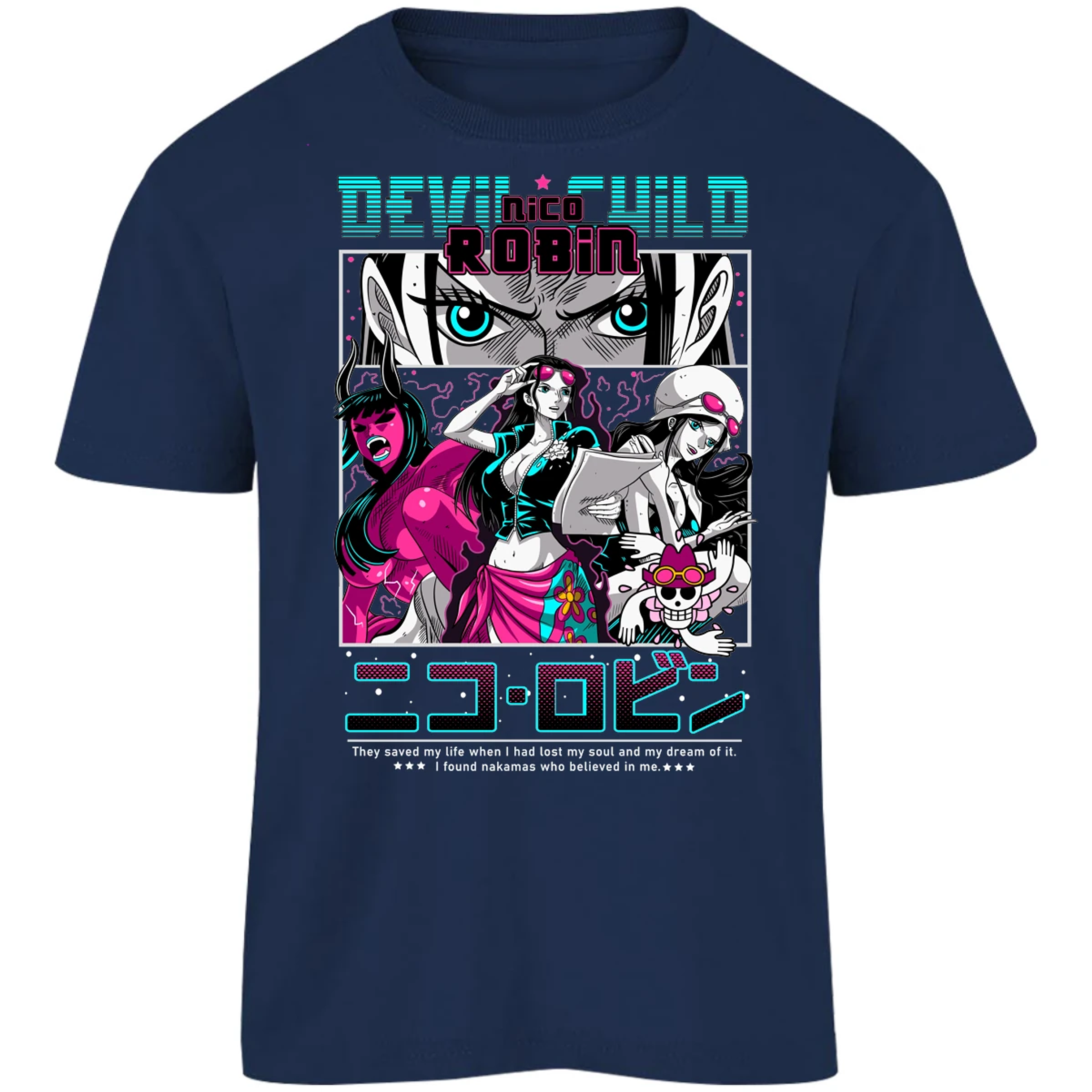 Playera One Piece Nico Robin Anime para Niño 5