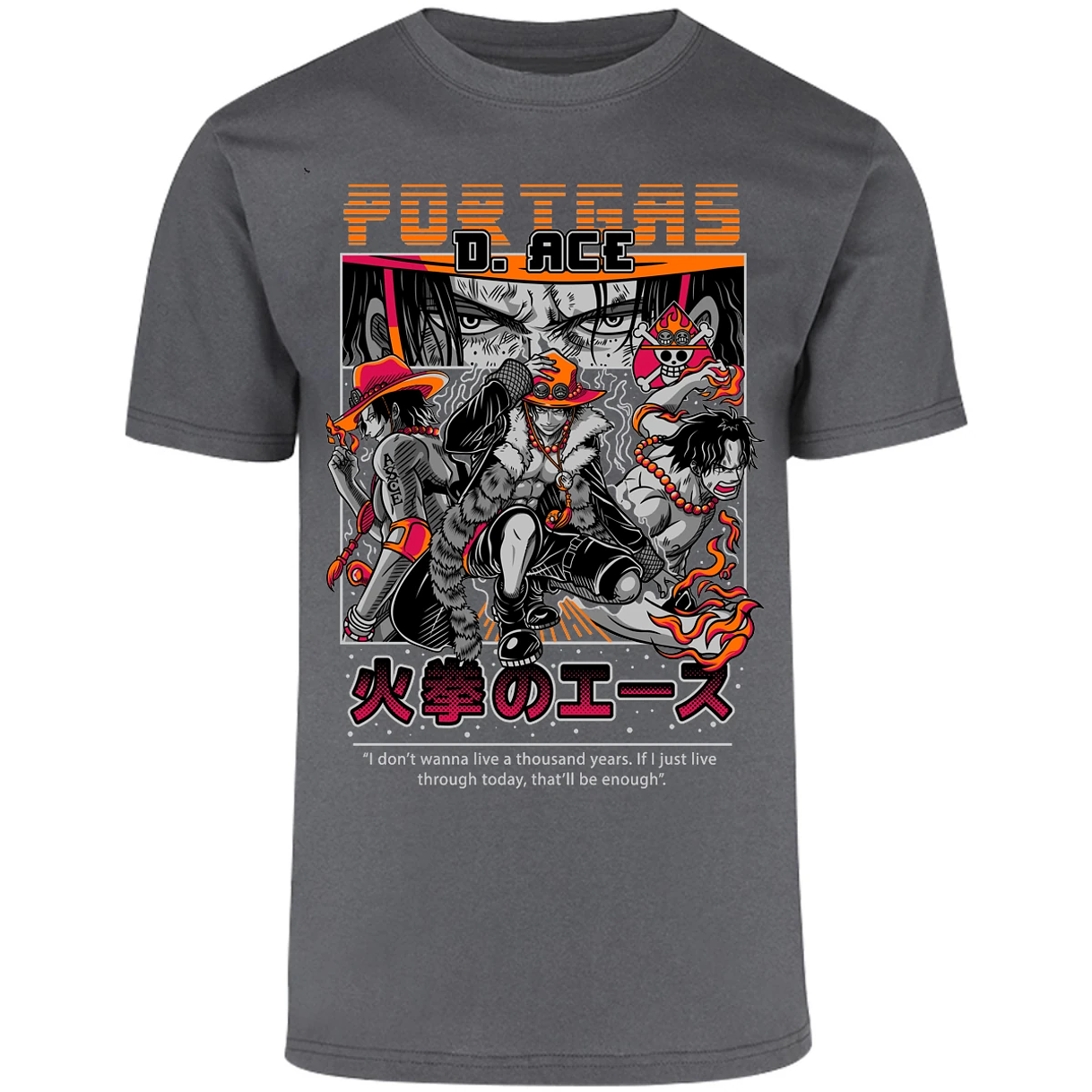 Playera One Piece Portgas para Adulto 13