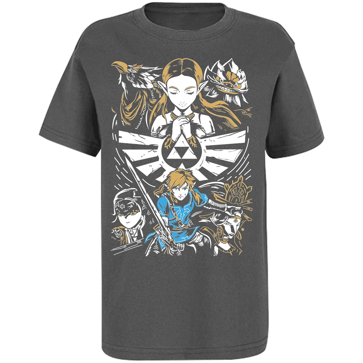 Playera The Leyend Of Zelda Diseo Link Y Zelda para Niño 5