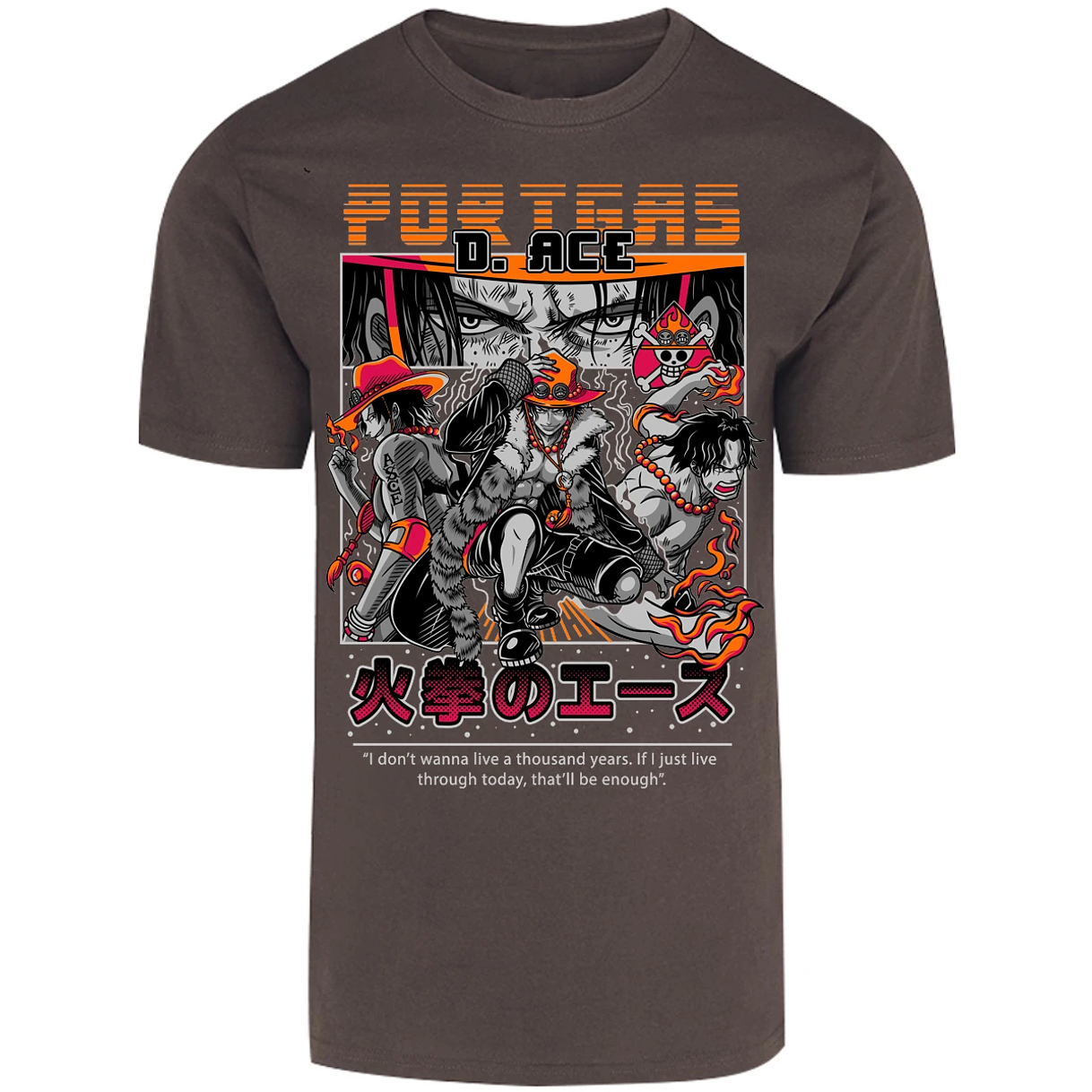 Playera One Piece Portgas para Adulto 44