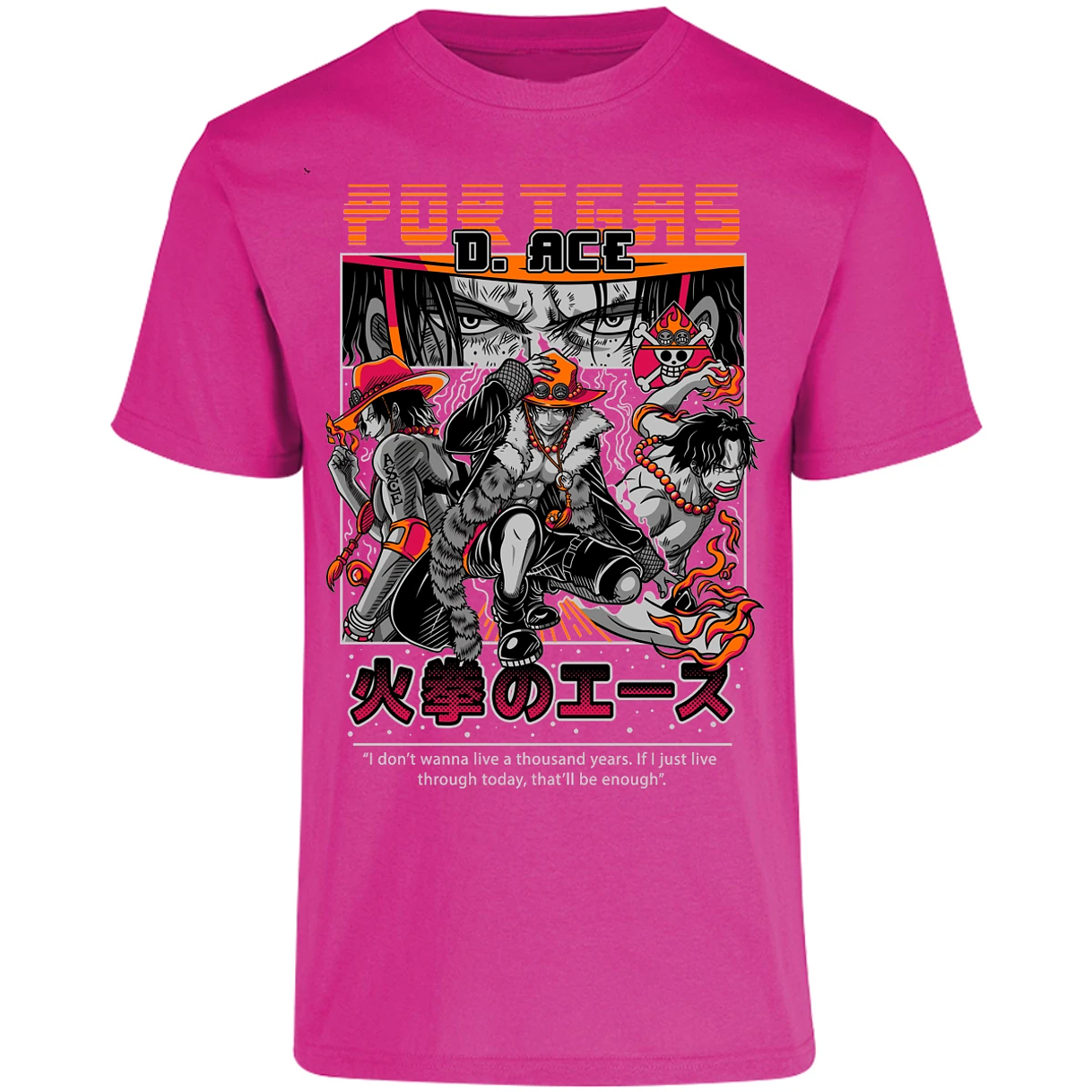 Playera One Piece Portgas para Adulto 11