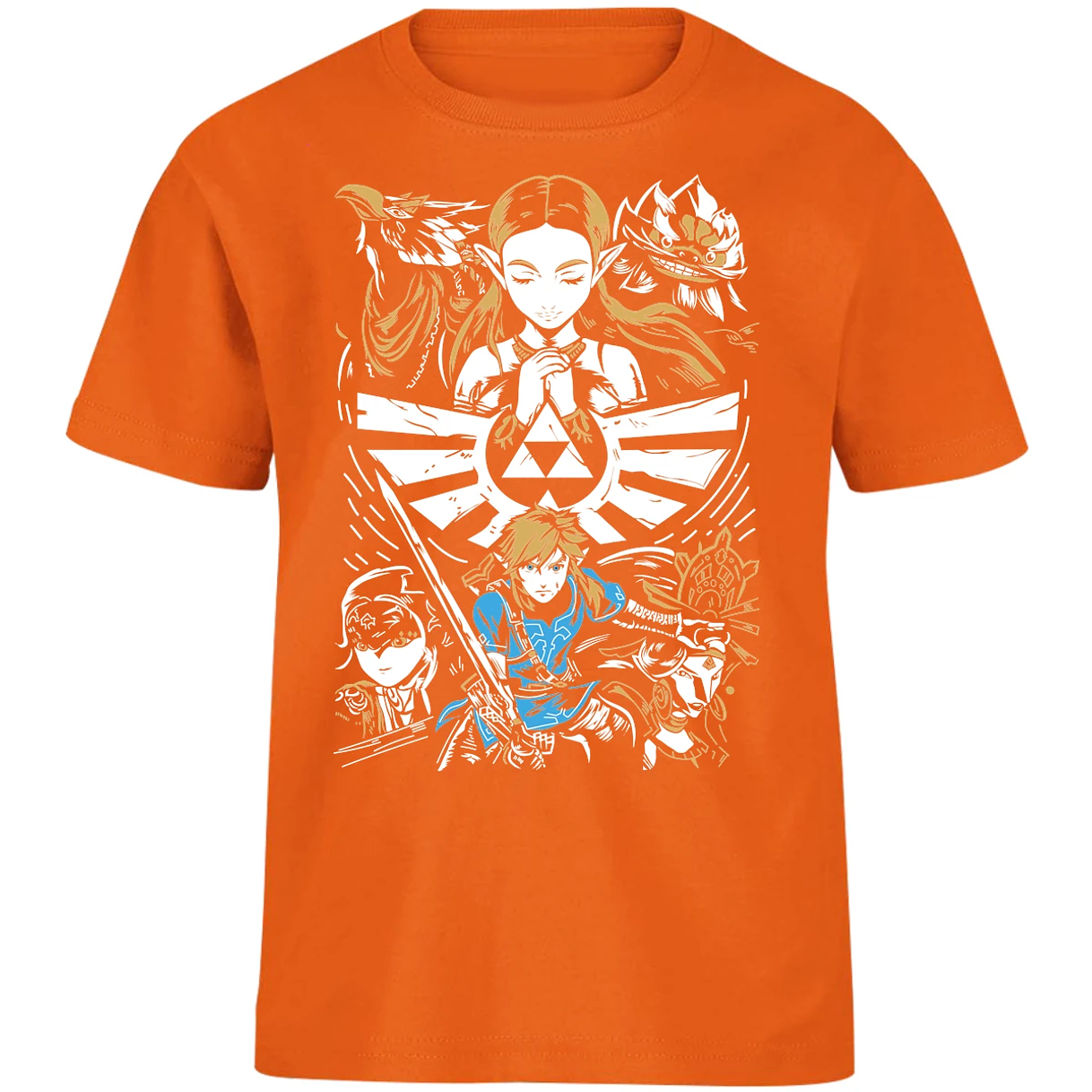 Playera The Leyend Of Zelda Diseo Link Y Zelda para Niño 7