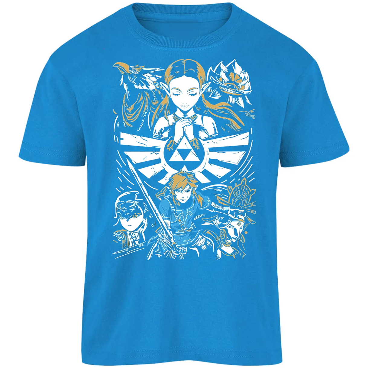 Playera The Leyend Of Zelda Diseo Link Y Zelda para Niño 8