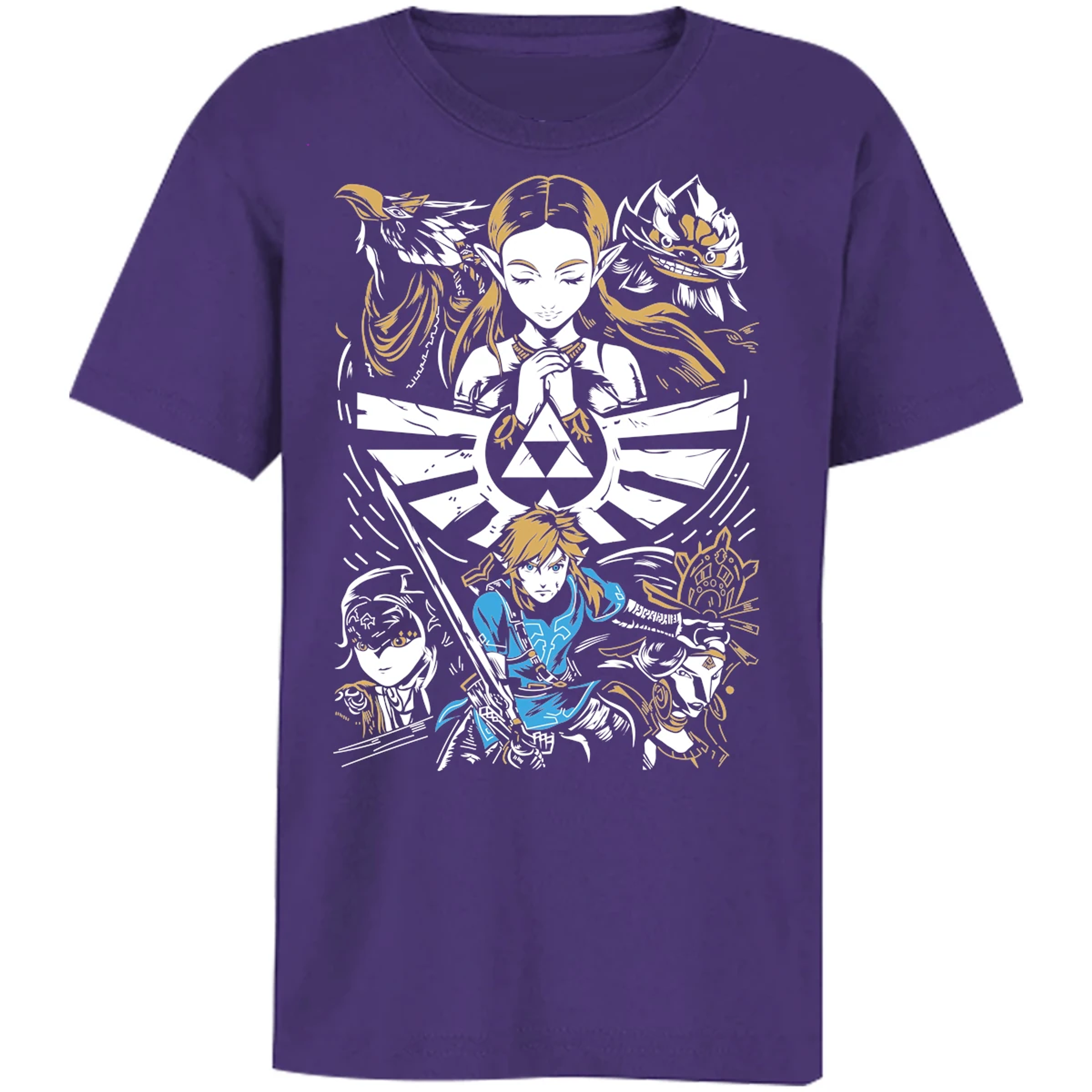 Playera The Leyend Of Zelda Diseo Link Y Zelda para Niño 13