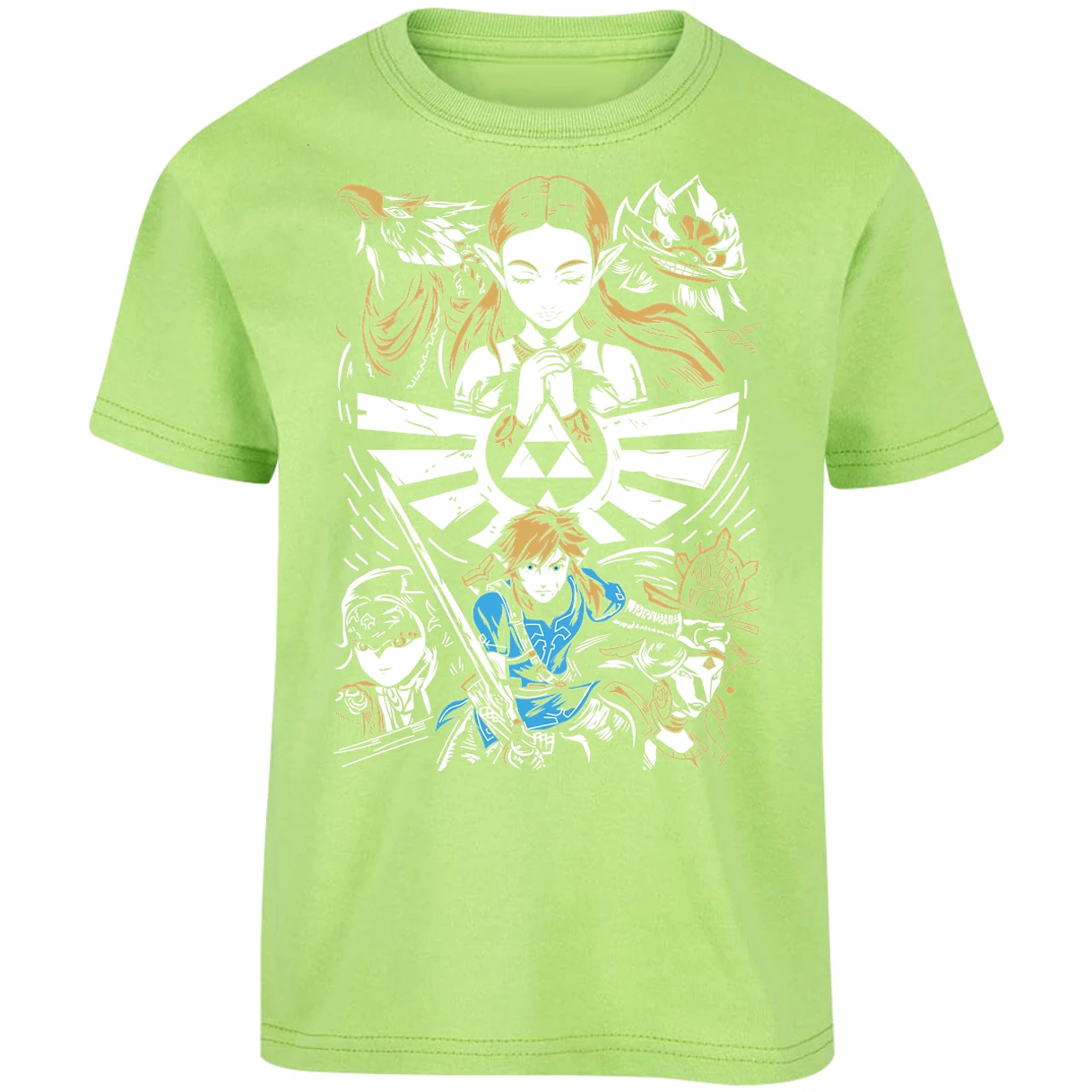 Playera The Leyend Of Zelda Diseo Link Y Zelda para Niño 16
