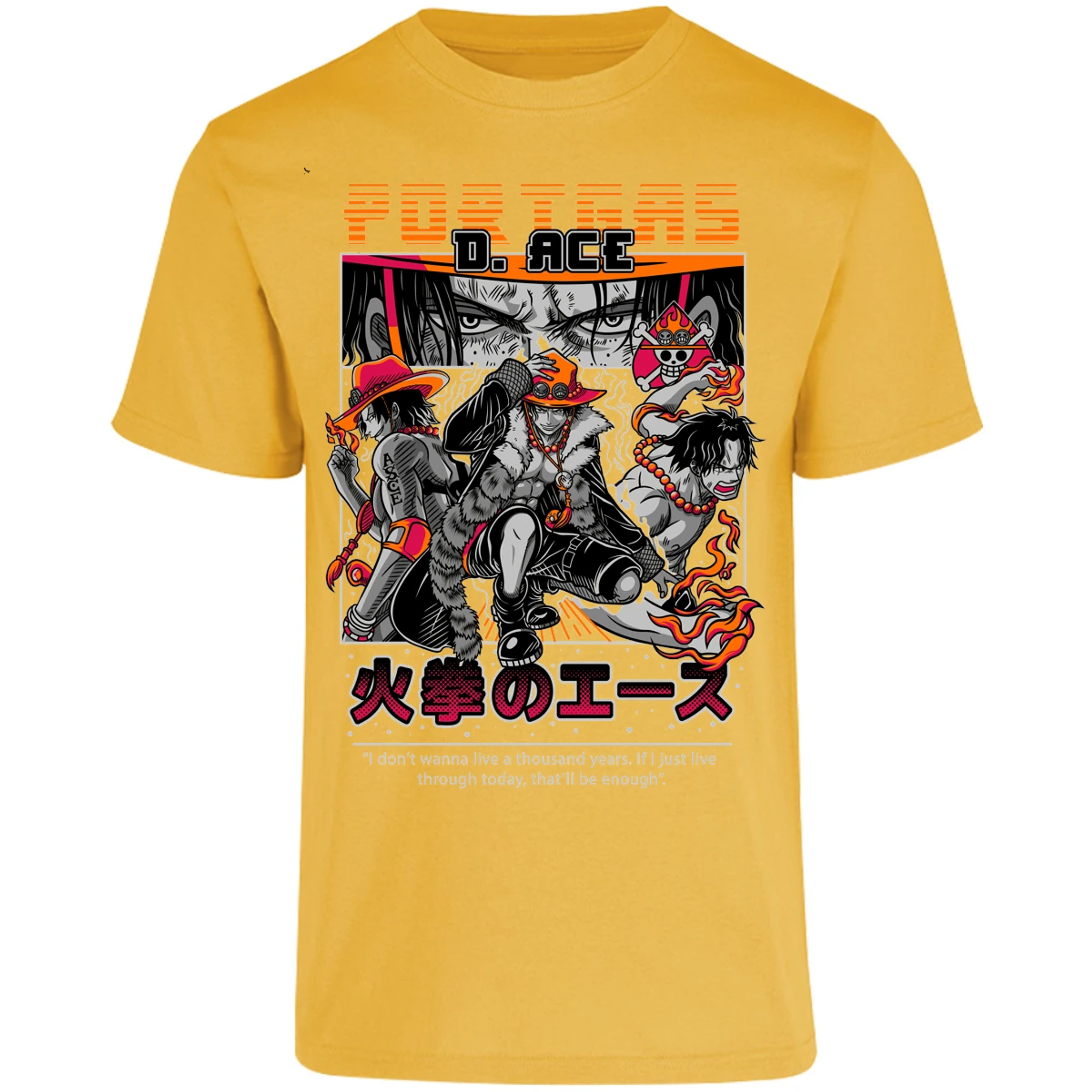 Playera One Piece Portgas para Adulto 33