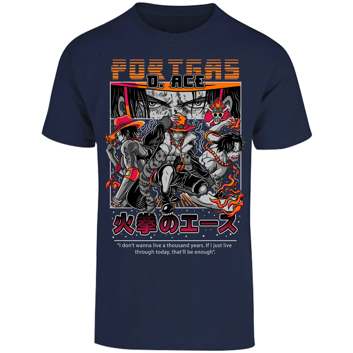 Playera One Piece Portgas para Adulto 49