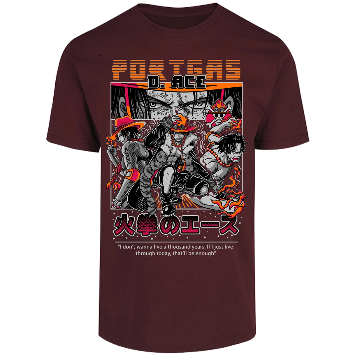 Playera One Piece Portgas para Adulto 40