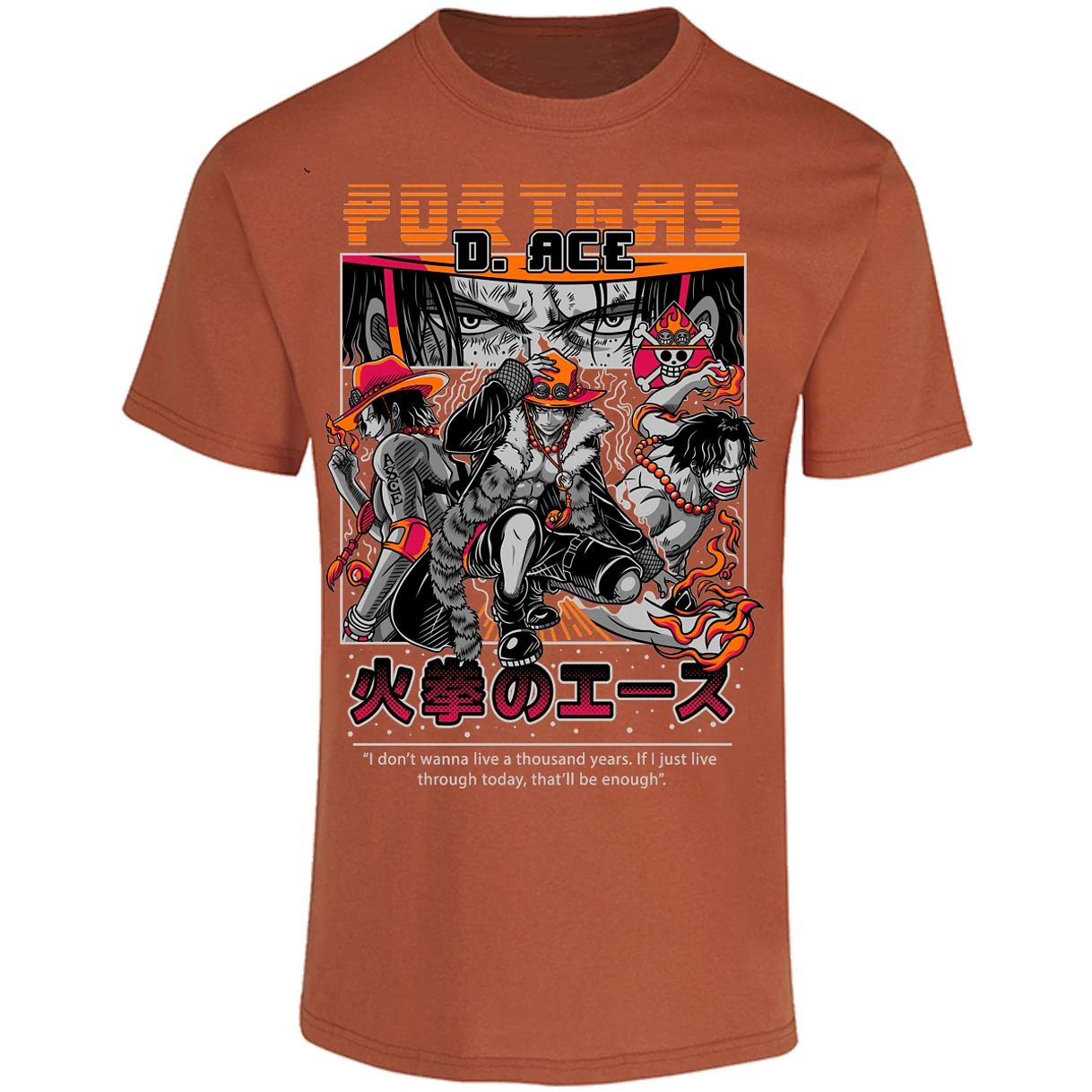 Playera One Piece Portgas para Adulto 50