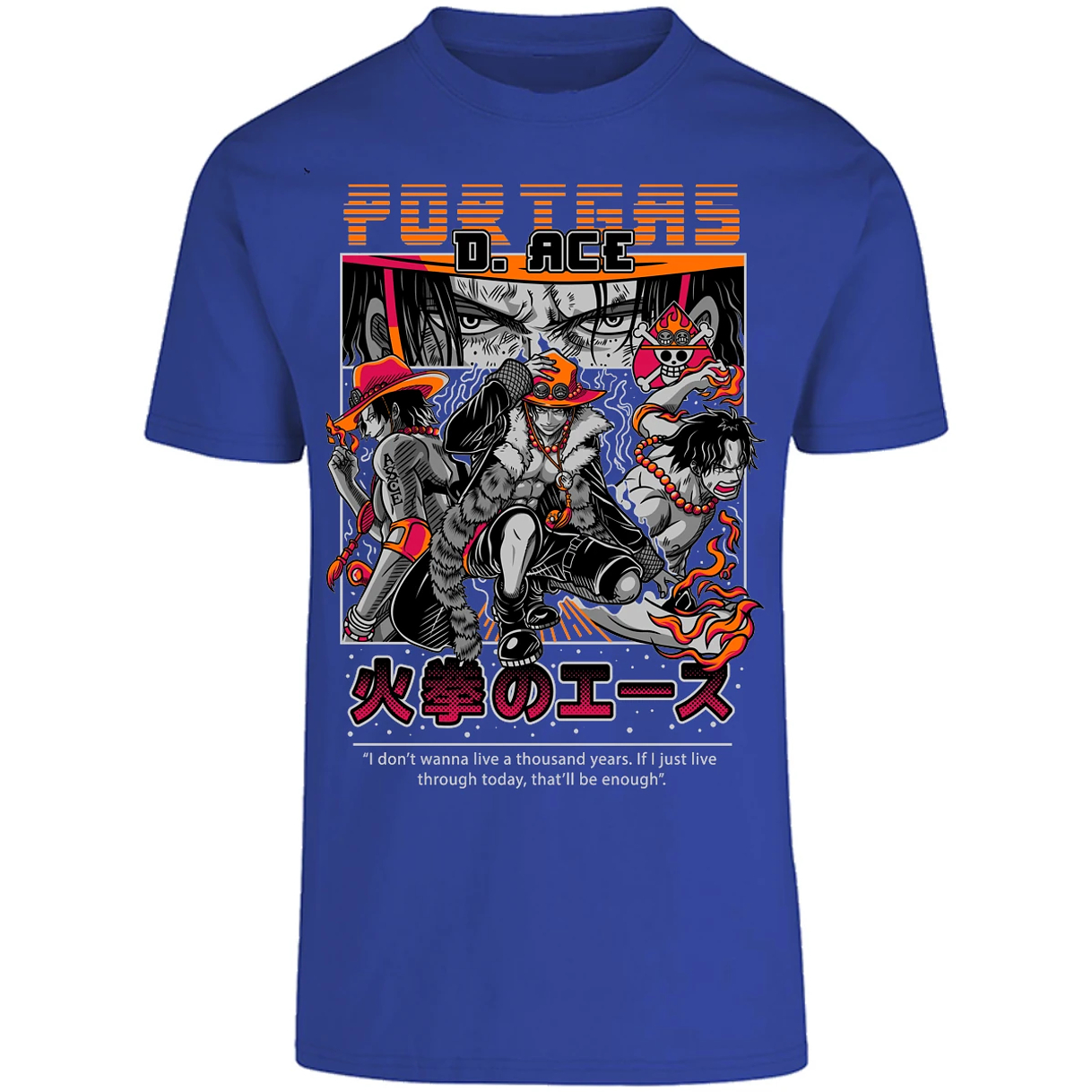 Playera One Piece Portgas para Adulto 3