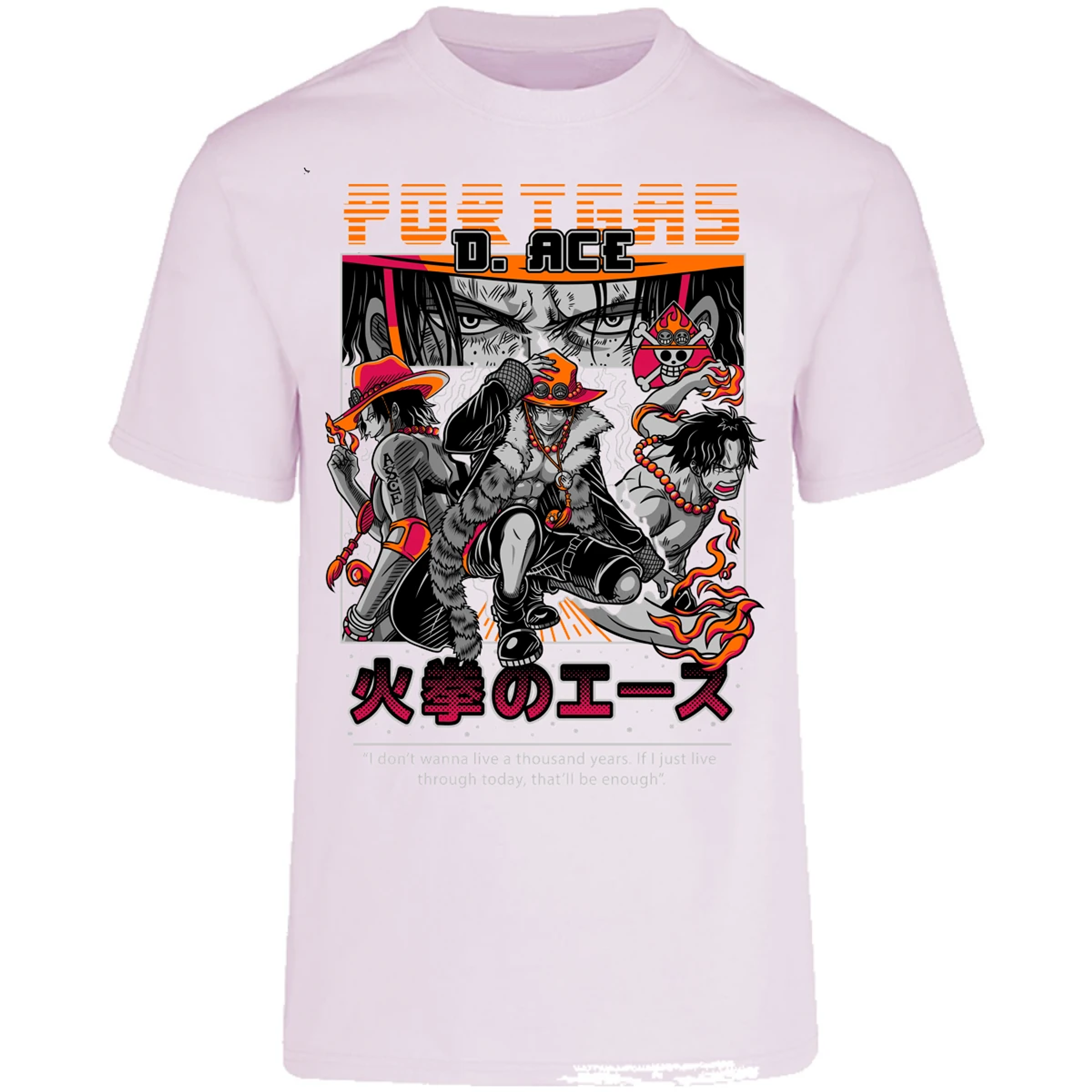Playera One Piece Portgas para Adulto 17