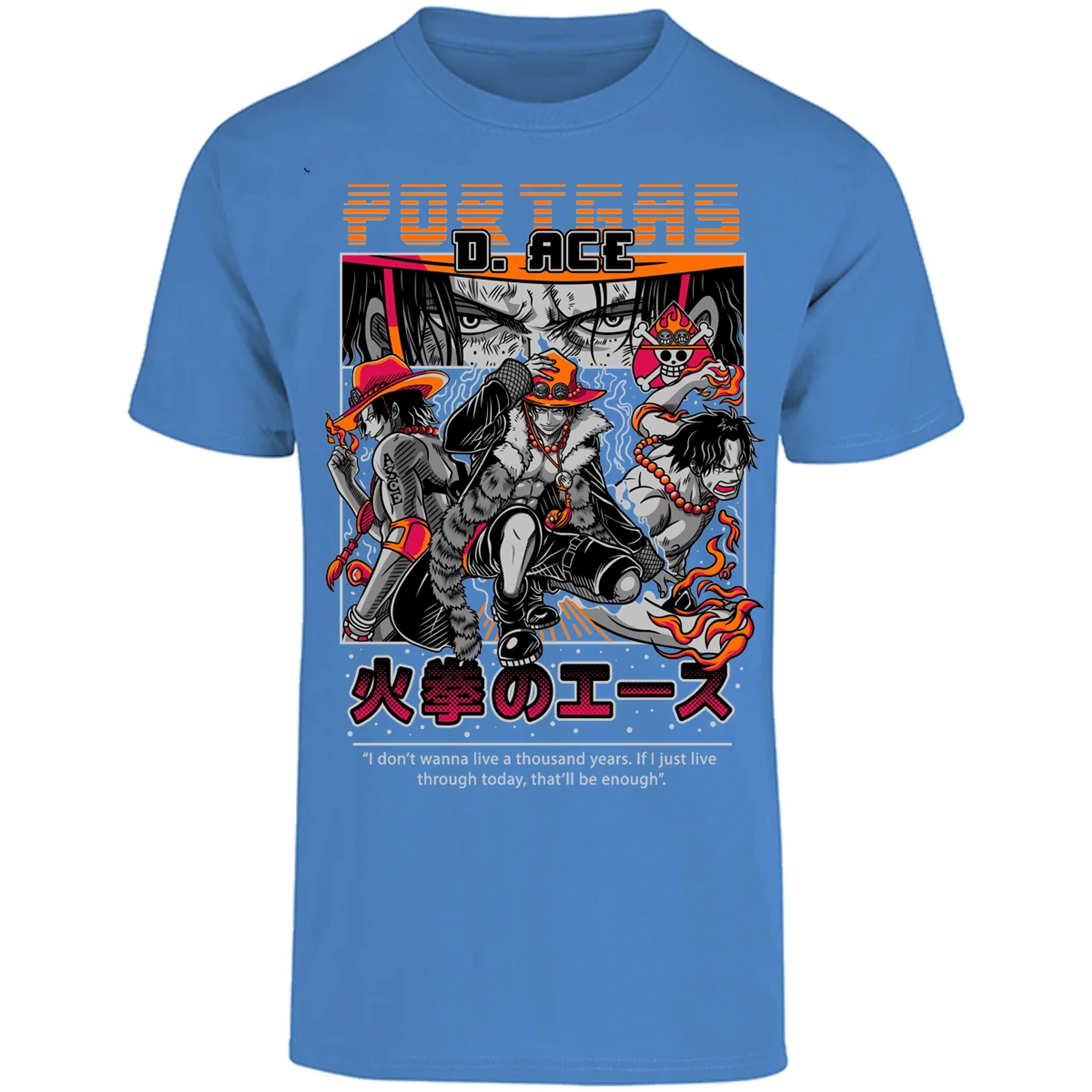 Playera One Piece Portgas para Adulto 27