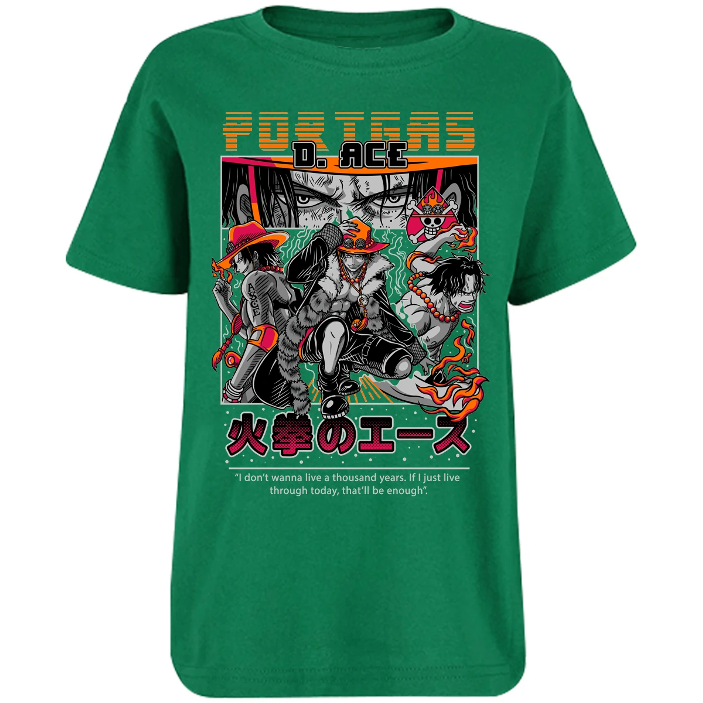 Playera One Piece Portgas para Niño 3