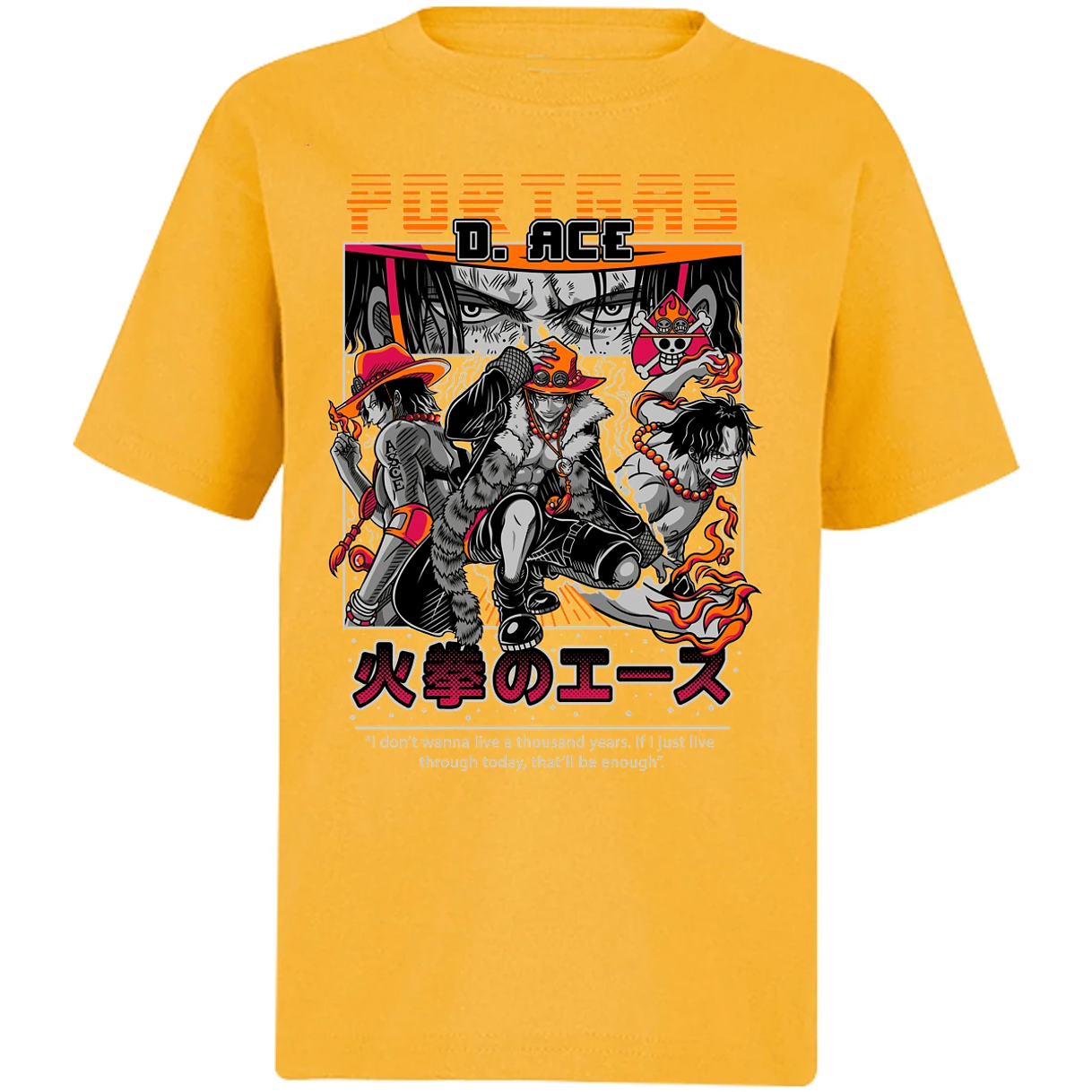 Playera One Piece Portgas para Niño 27