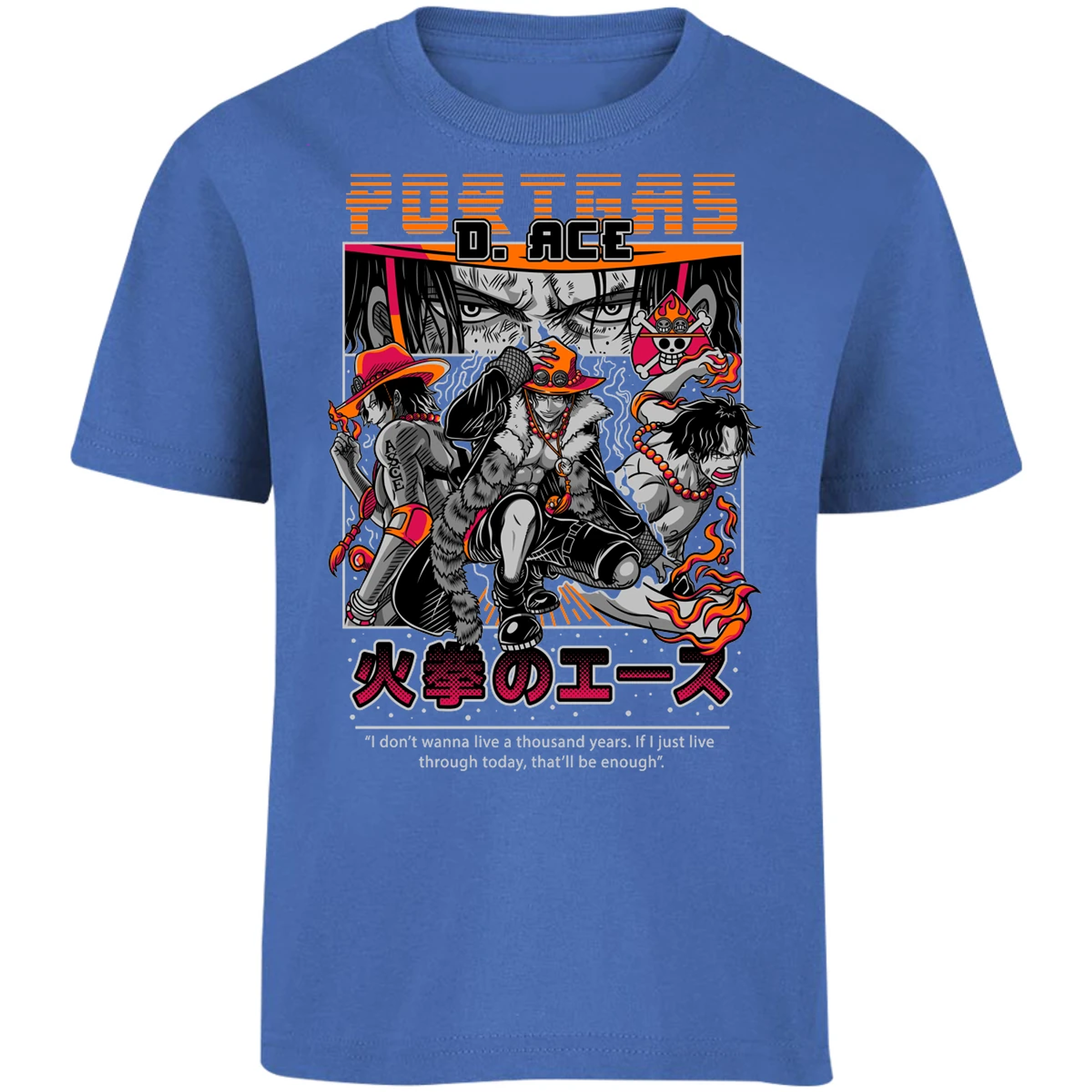 Playera One Piece Portgas para Niño 29