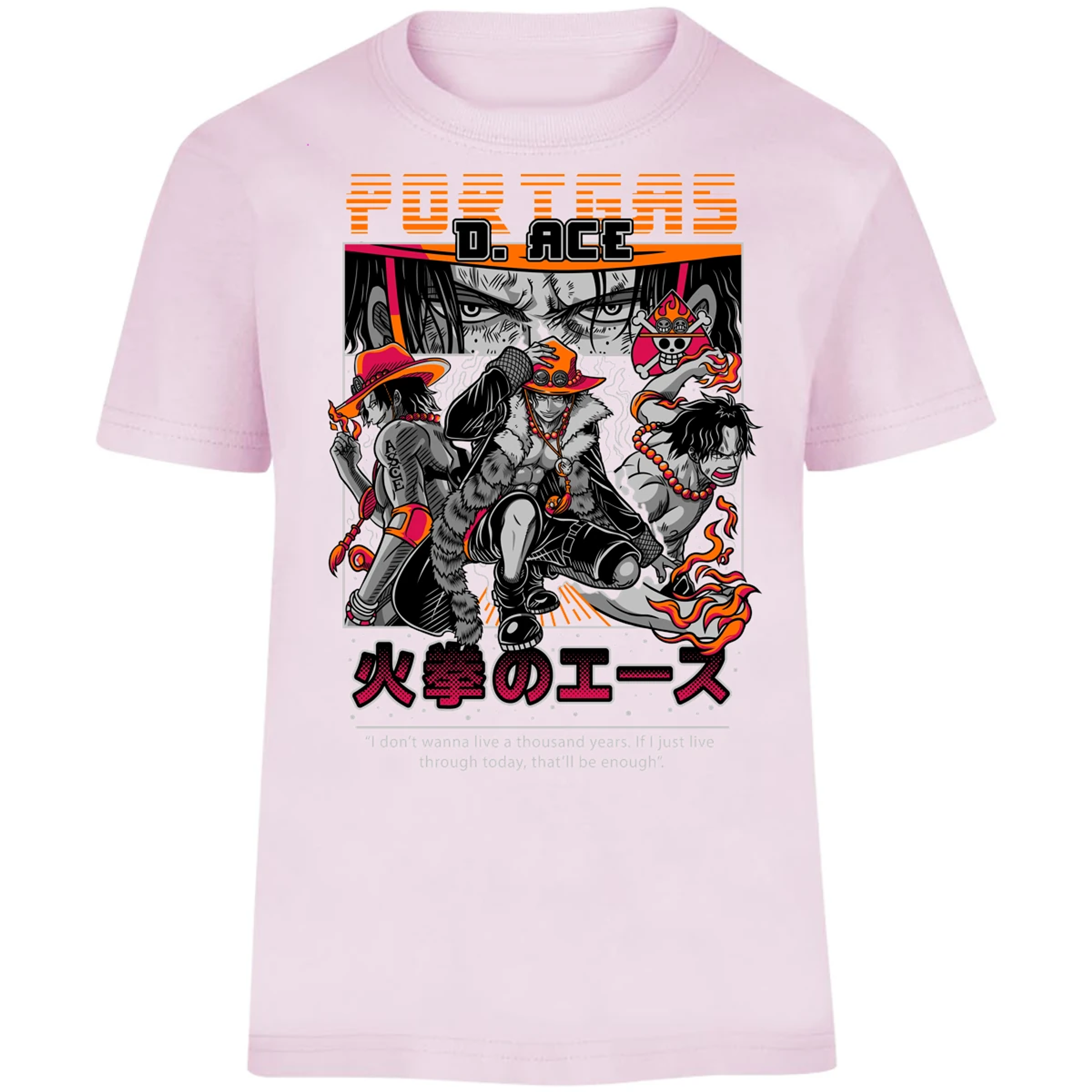 Playera One Piece Portgas para Niño 31