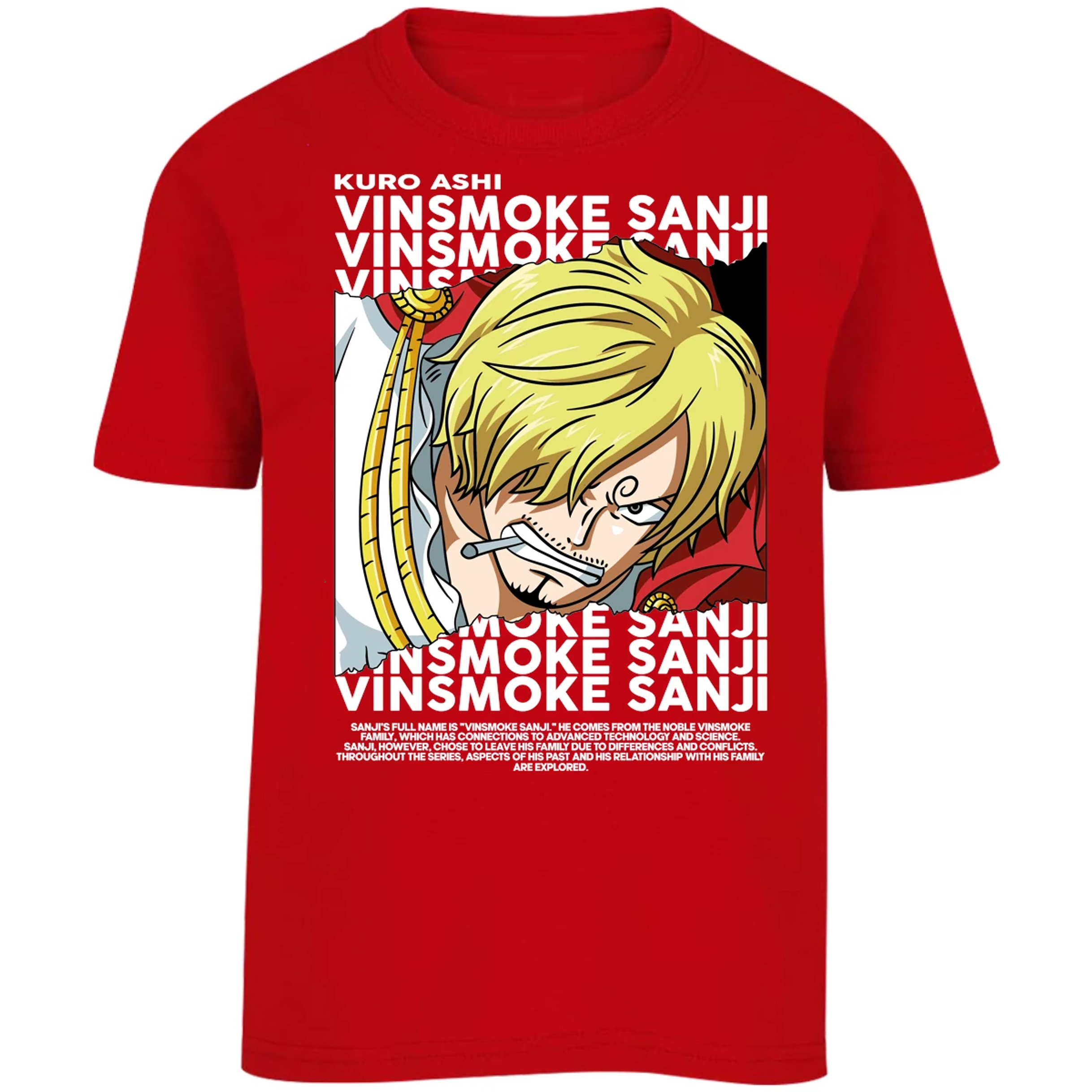 Playera One Piece Sanji para Niño 3