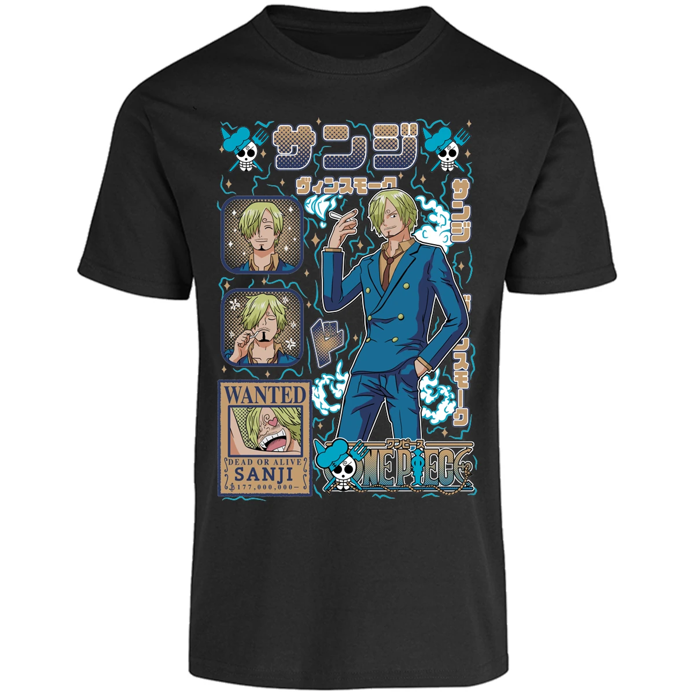 Playera One Piece Sanji Anime para Adulto 16