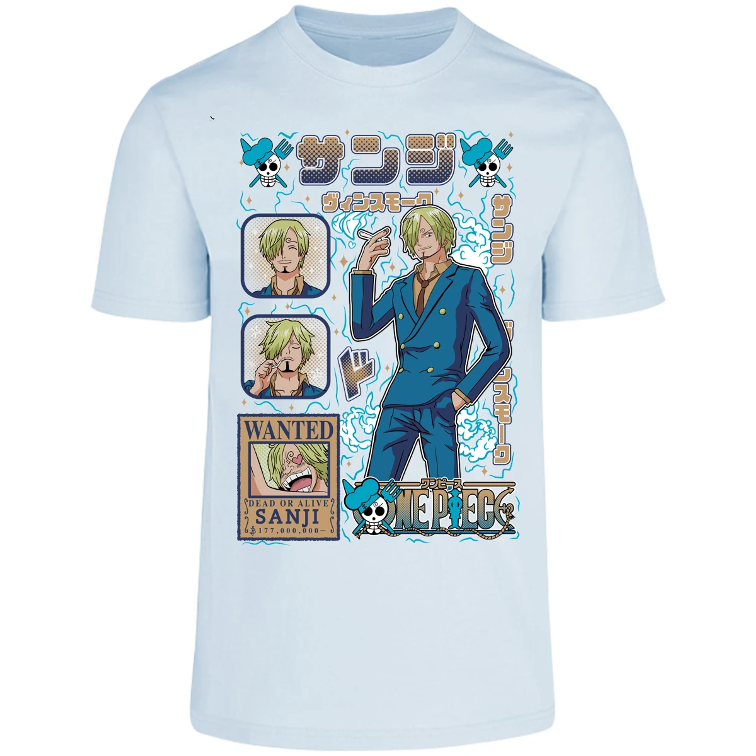 Playera One Piece Sanji Anime para Adulto 33