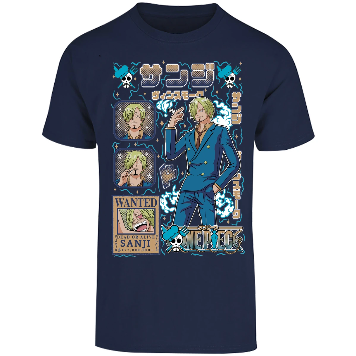 Playera One Piece Sanji Anime para Adulto 9