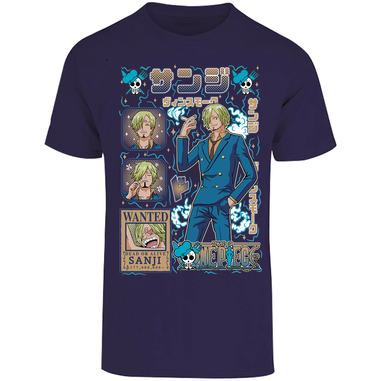 Playera One Piece Sanji Anime para Adulto 45