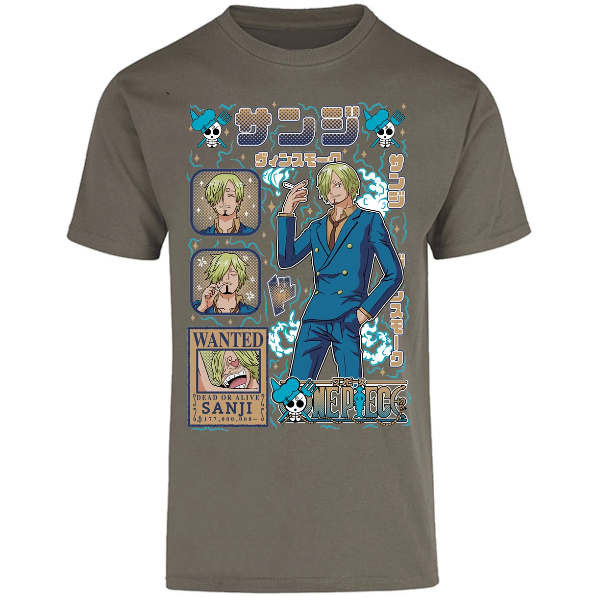 Playera One Piece Sanji Anime para Adulto 19