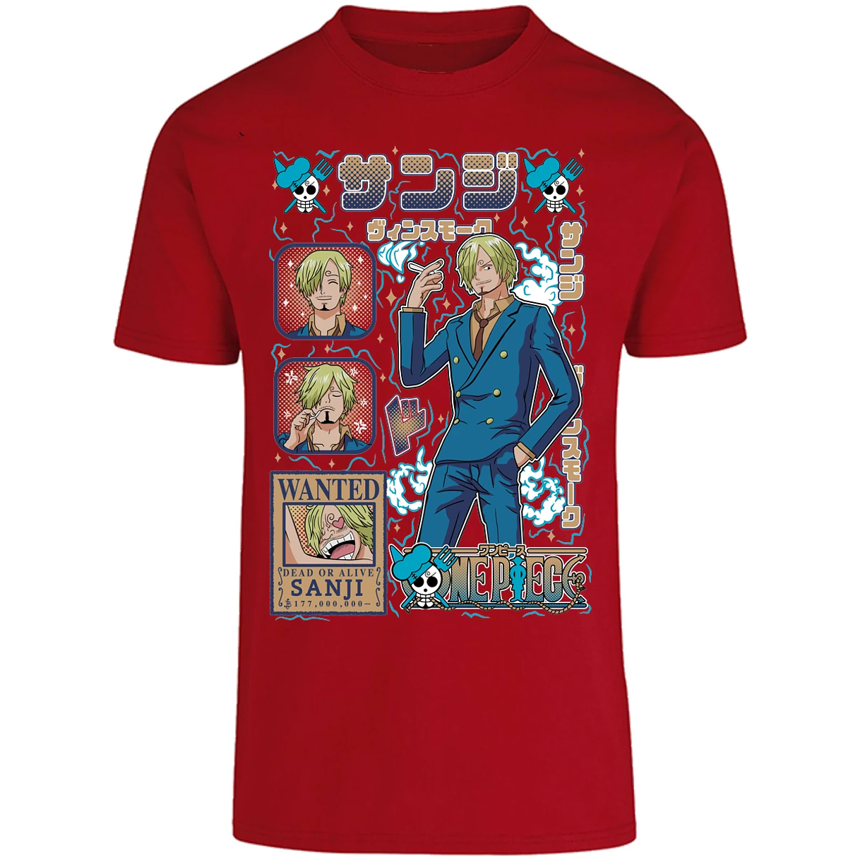 Playera One Piece Sanji Anime para Adulto 35