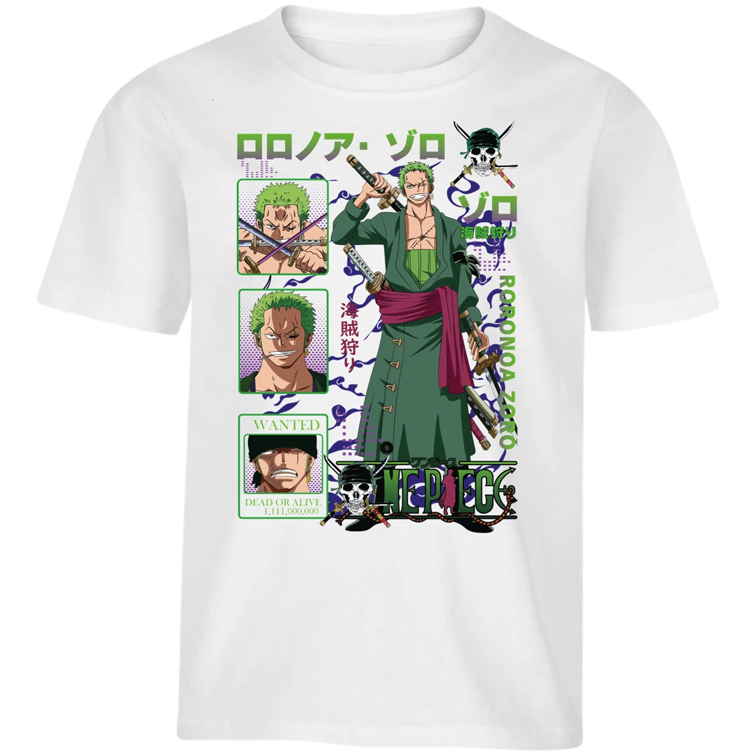 Playera One Piece Zoro One Piece para Niño 27