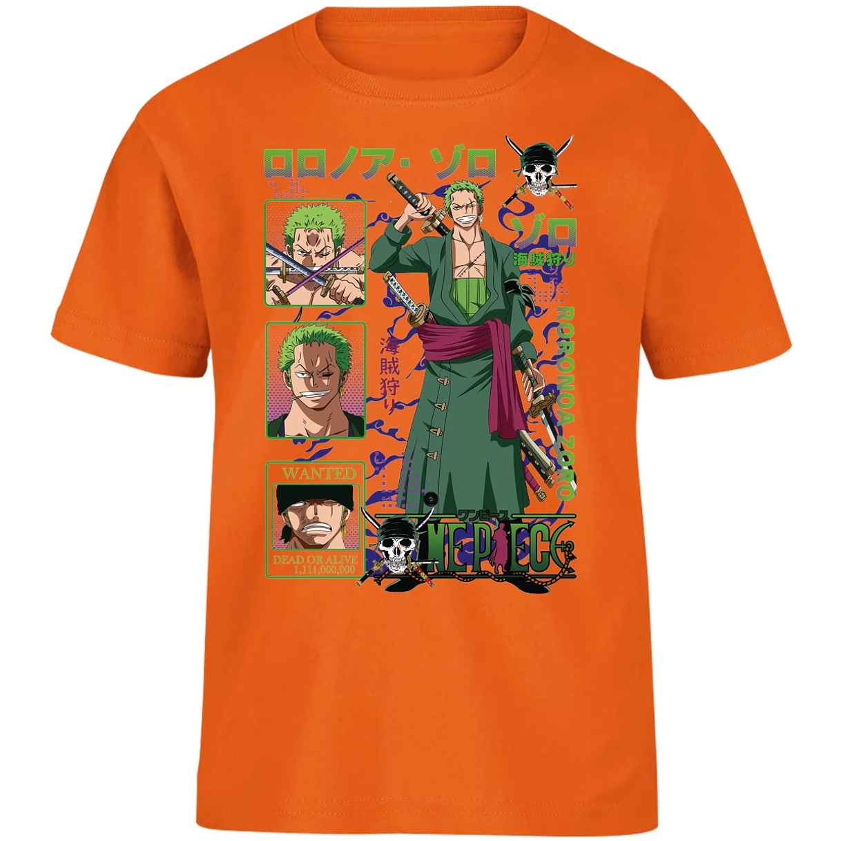 Playera One Piece Zoro One Piece para Niño 19