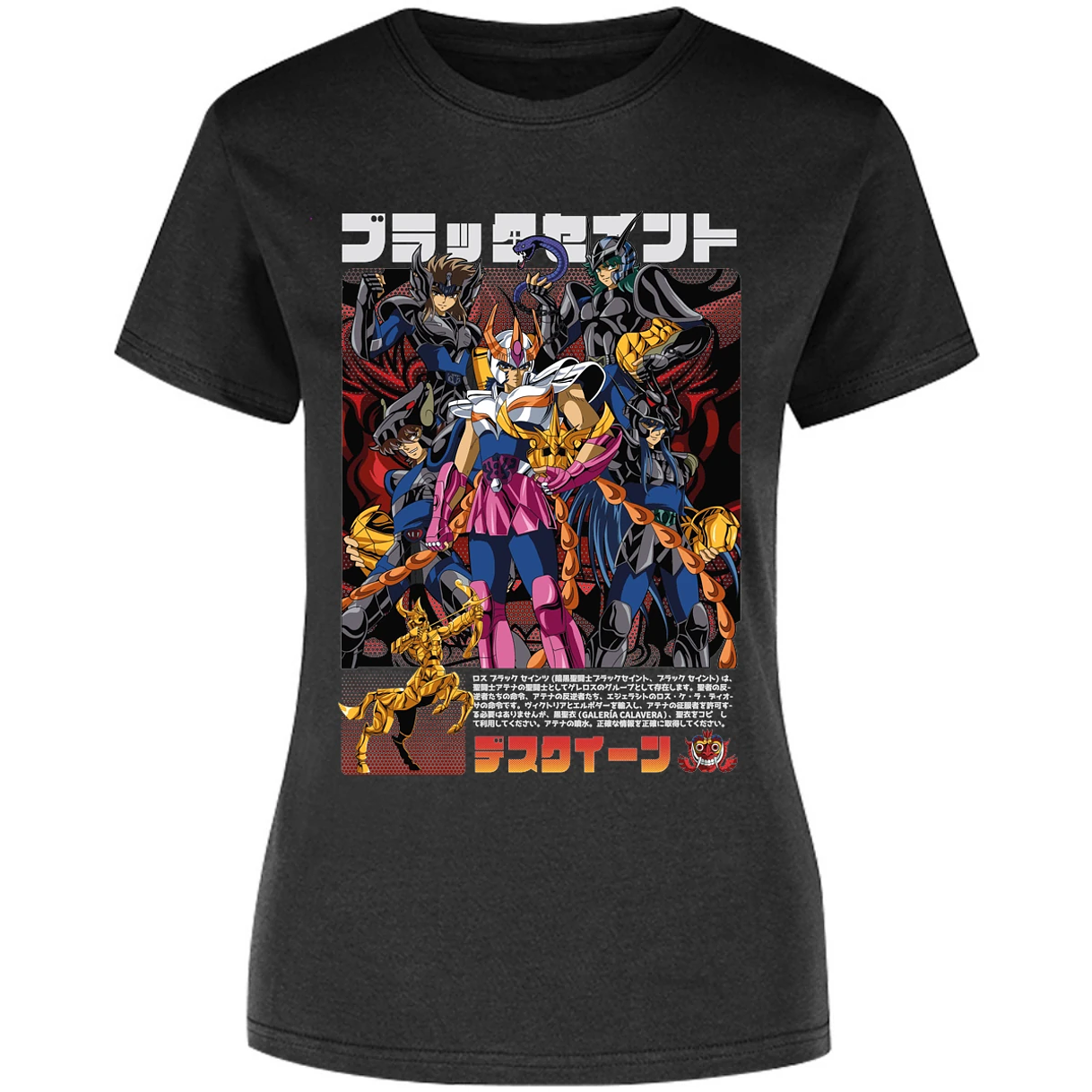 Blusa Saint Seiya Fenix Caballeros Negros Blusa para Mujer 5