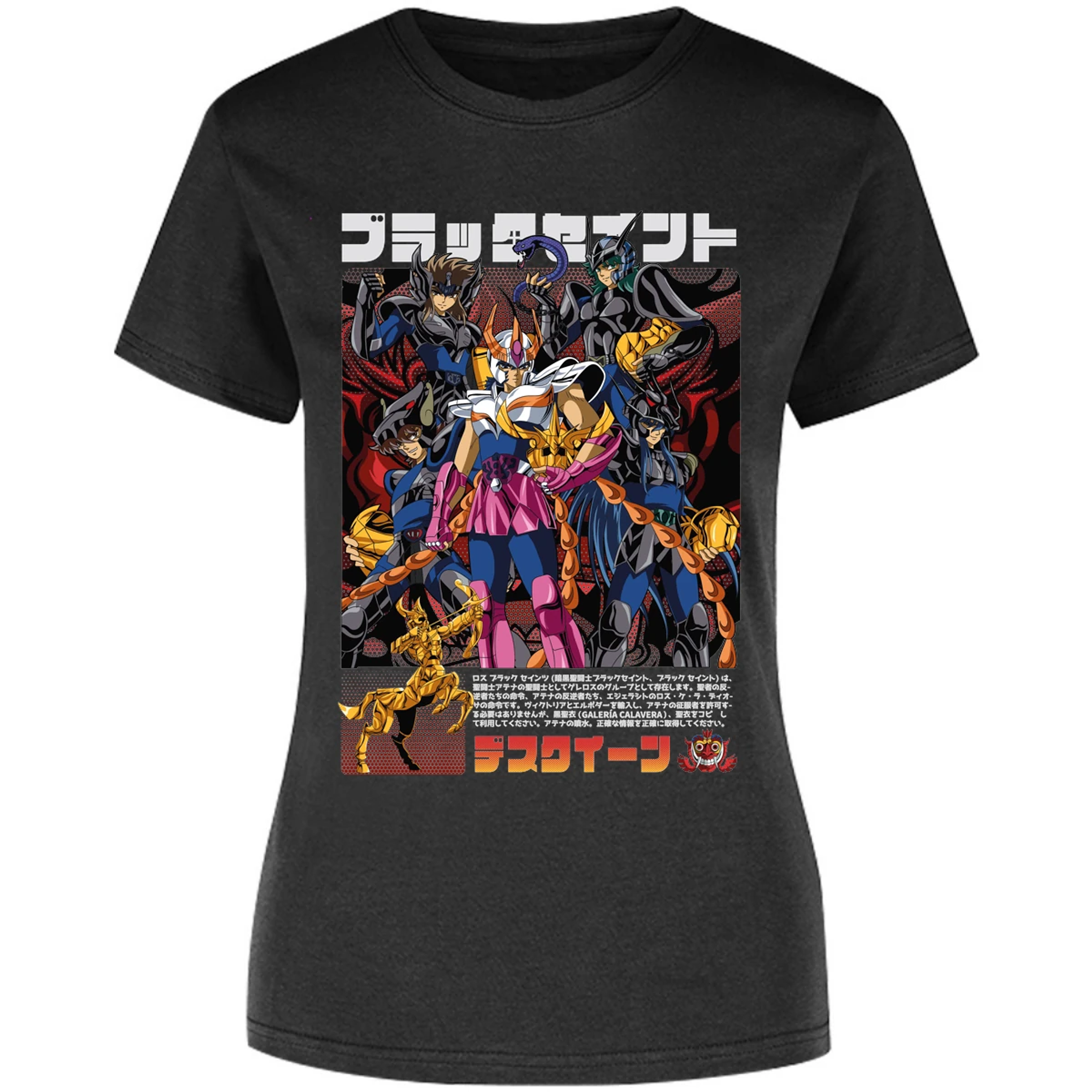 Blusa Saint Seiya Fenix Caballeros Negros Blusa para Mujer 5