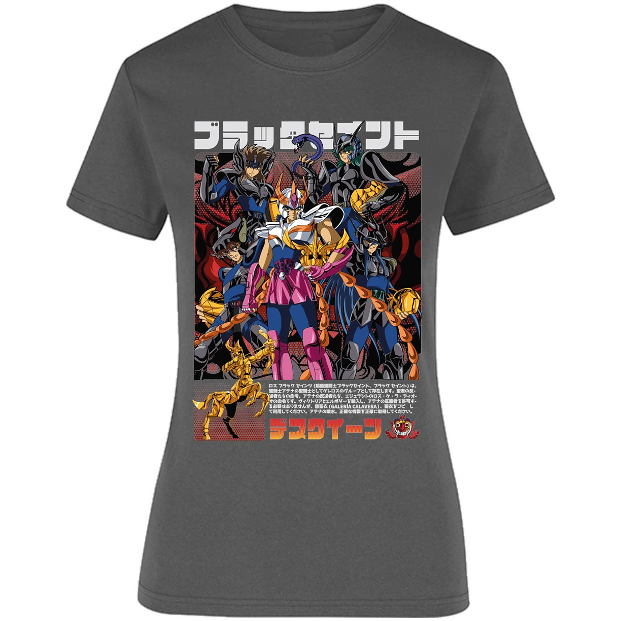 Blusa Saint Seiya Fenix Caballeros Negros Blusa para Mujer 15