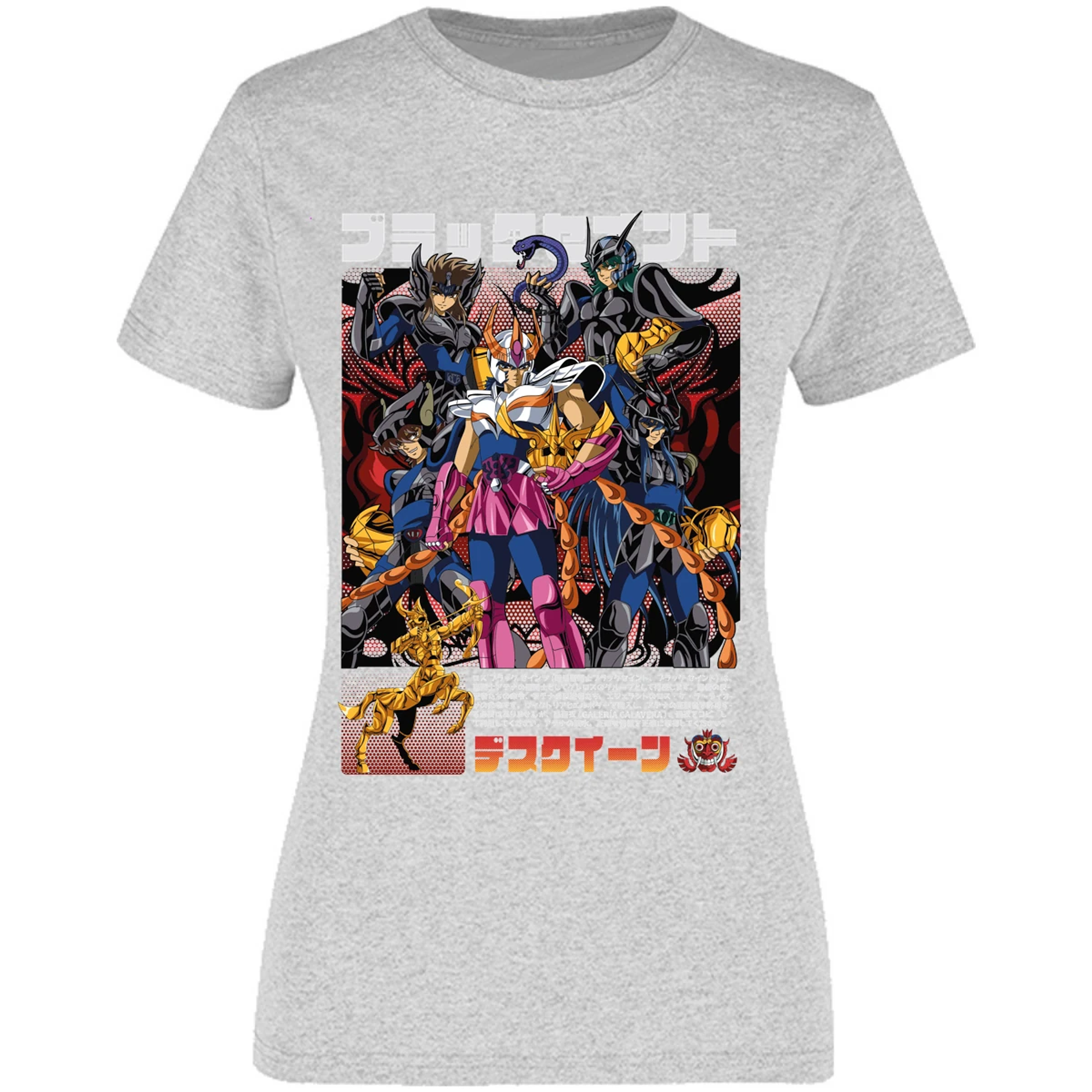 Blusa Saint Seiya Fenix Caballeros Negros Blusa para Mujer 18