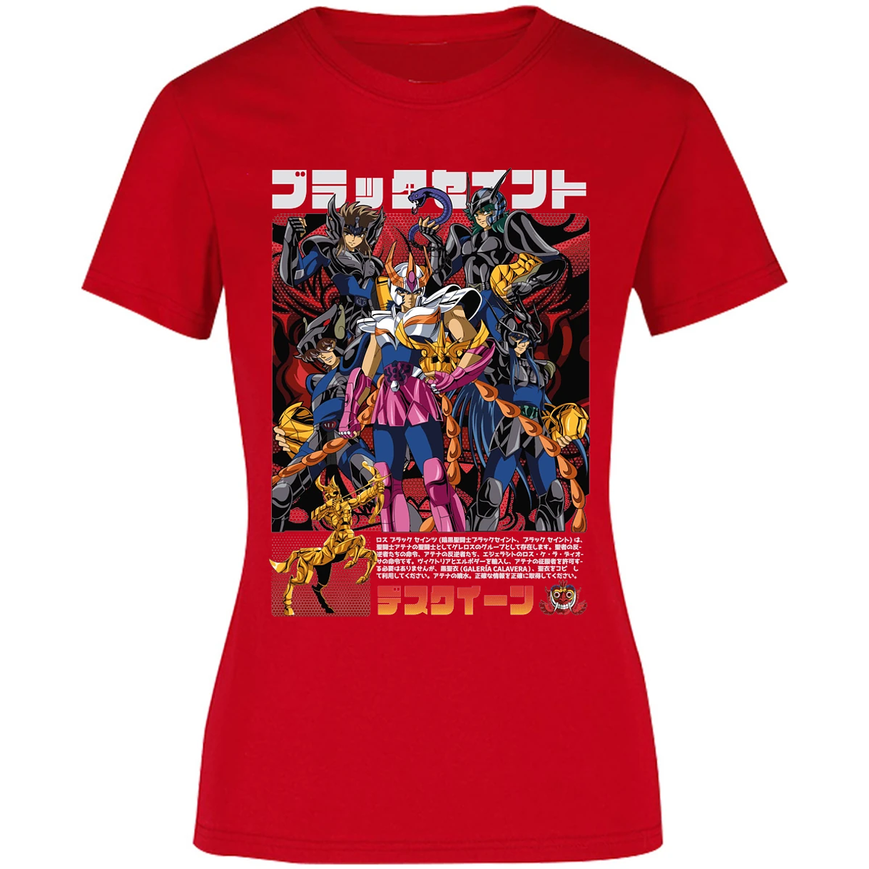 Blusa Saint Seiya Fenix Caballeros Negros Blusa para Mujer 8