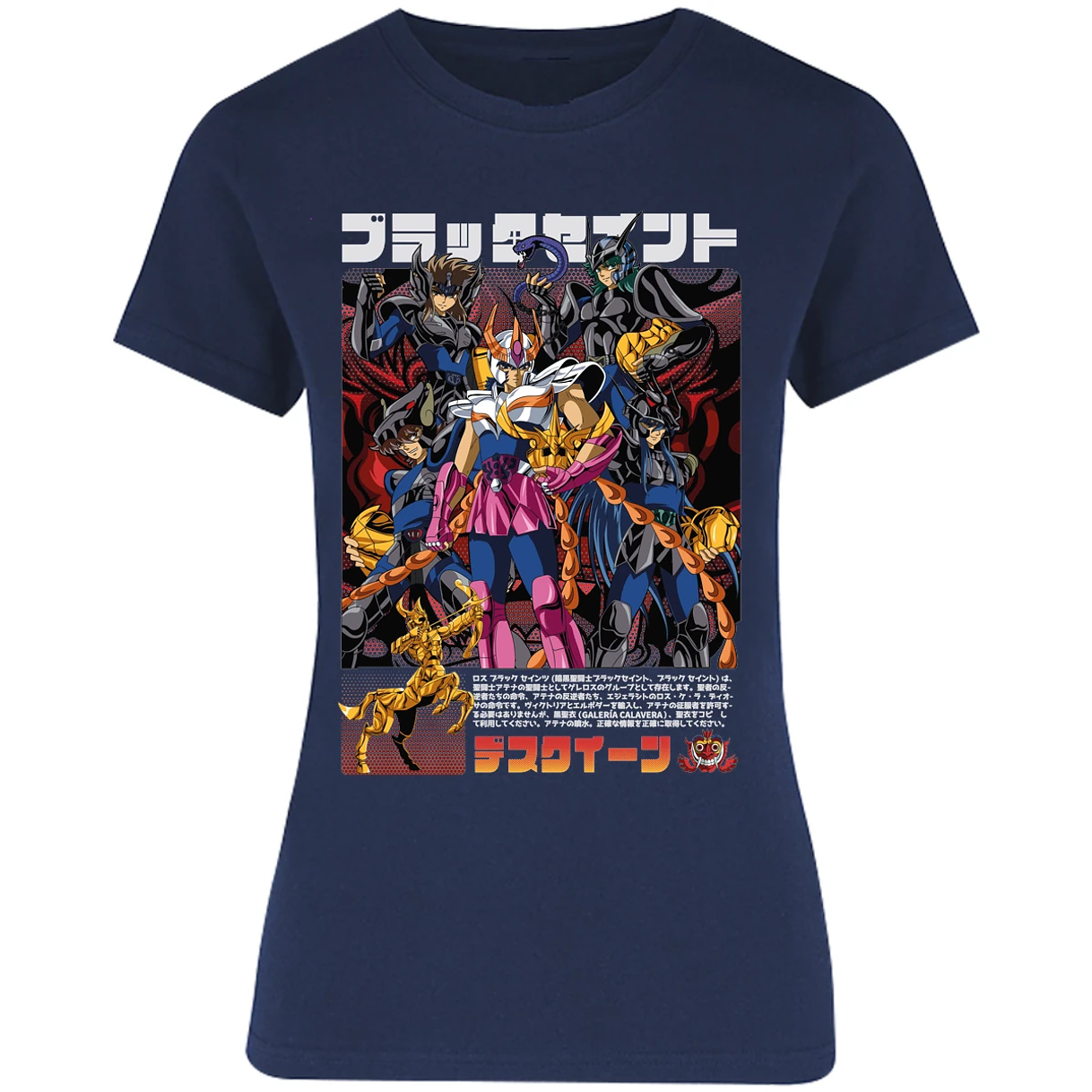 Blusa Saint Seiya Fenix Caballeros Negros Blusa para Mujer 4